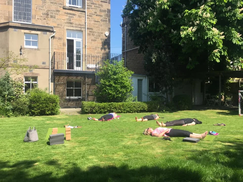 An adult class in the sunshine, summer 2019