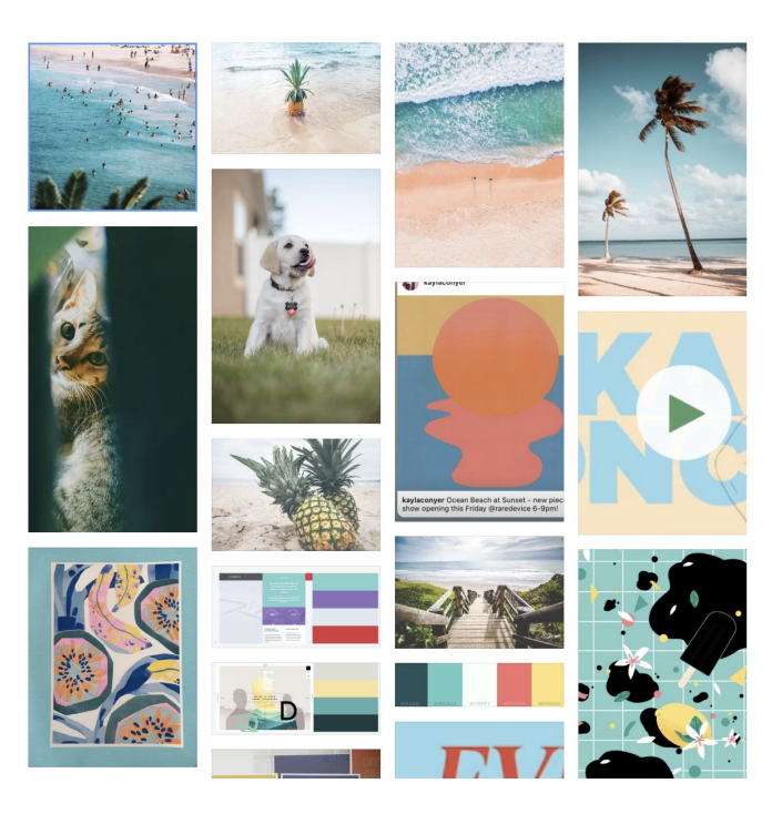 Some of the moodboard we used to align on Beaukoh’s aesthetic