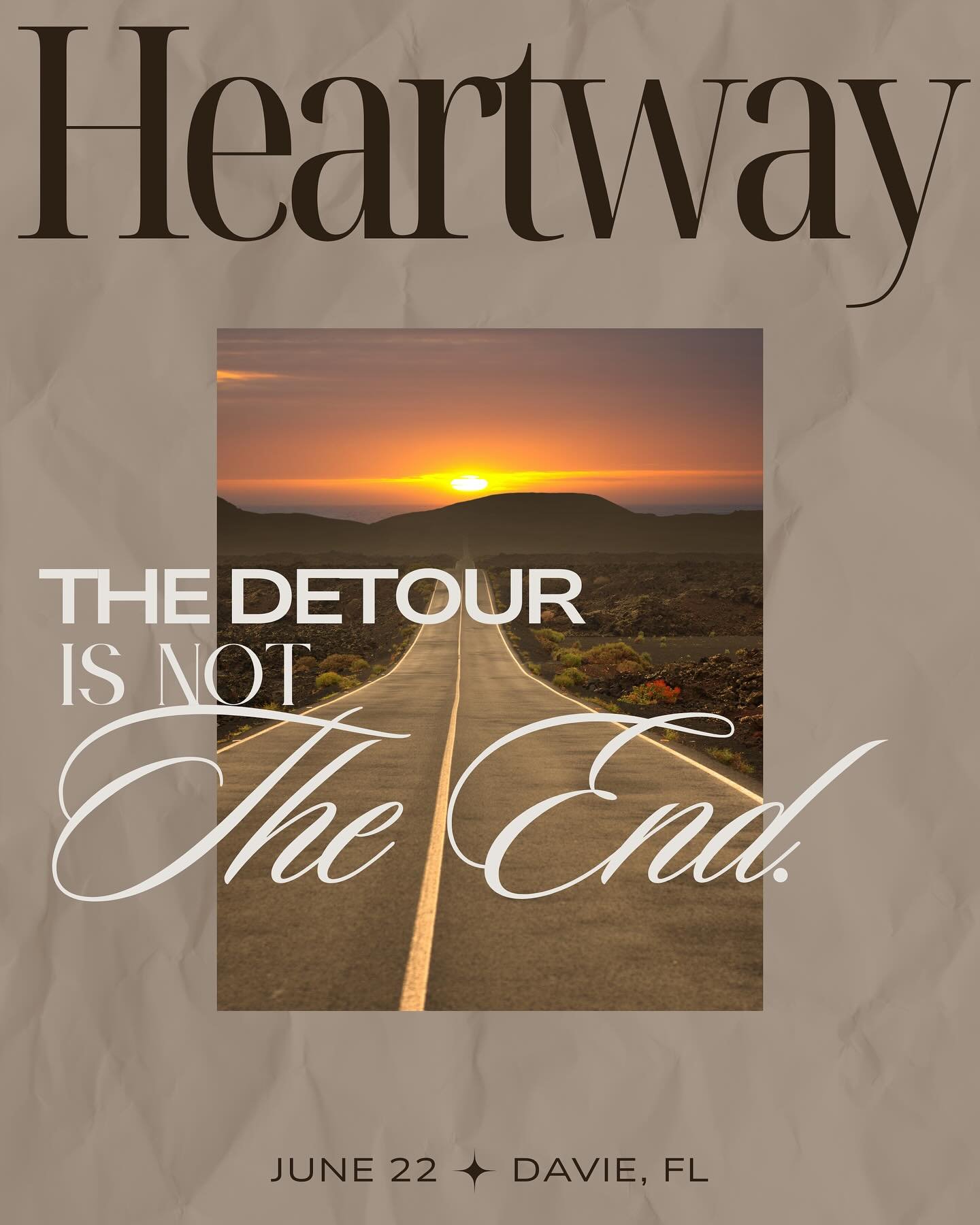 This Sunday at Heartway, join us at 11:00am for a powerful message. 

Sometimes the unexpected turn is exactly what your soul needs. Come be reminded that your journey is still unfolding with purpose. 

🔜 And don&rsquo;t forget, La Mesa is happening