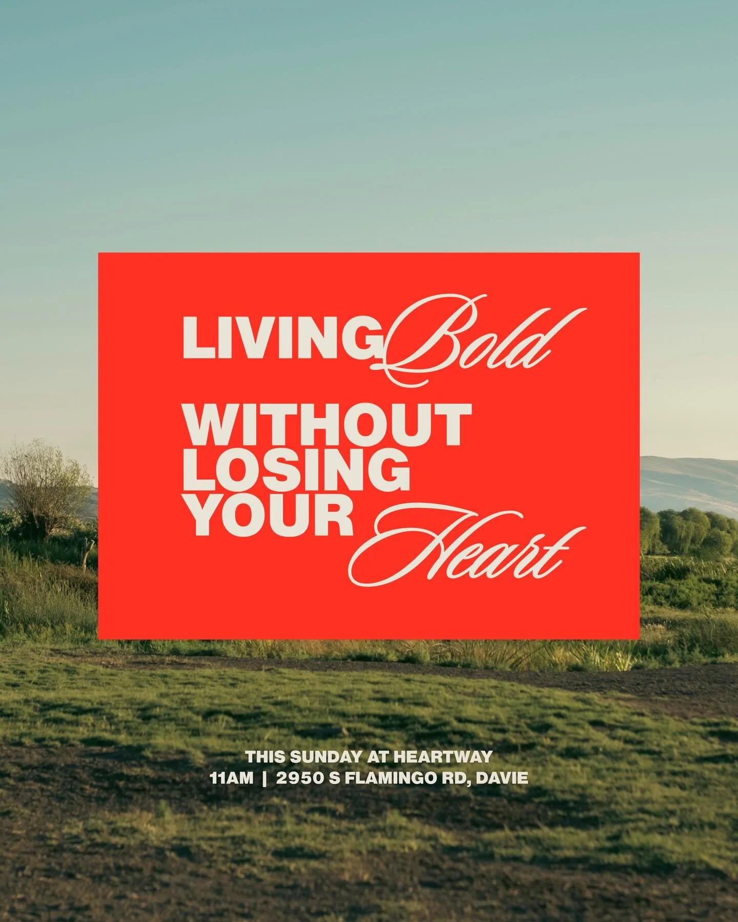 God calls us to live boldly&mdash;but never without love. 

This Sunday at Heartway, we&rsquo;re leaning into way of life that&rsquo;s courageous, grounded, and full of grace.

We&rsquo;d love to see you. 🖤

Sunday @ 11:00am