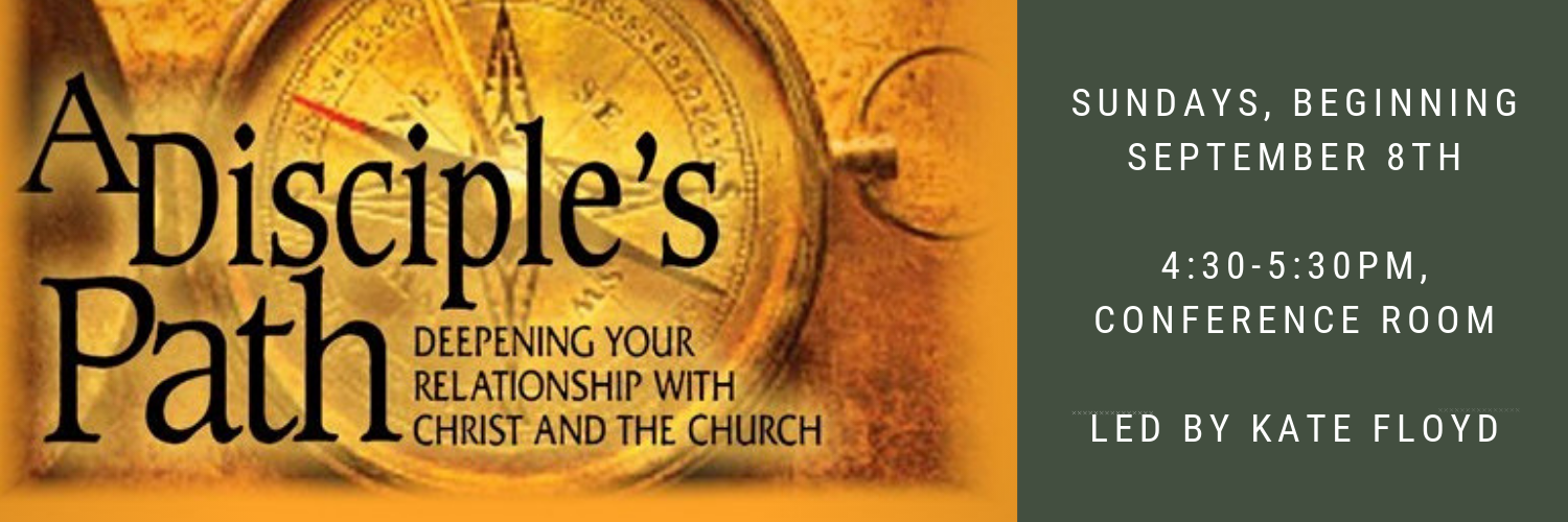 Join Pastor Kate for a 6-week study where we will go deeper in our journey with Jesus, engaging Methodist theology to help us live out our faith. Participants will develop spiritual practices, discover their unique gifts, and become engaged in ministry that brings transformation in their own lives, the lives of others, and the world. To sign-up or find out more information contact Kate: kfloyd@ssumc.org Optional dinner to follow at 5:30pm in the fellowship hall with Kids Praise.