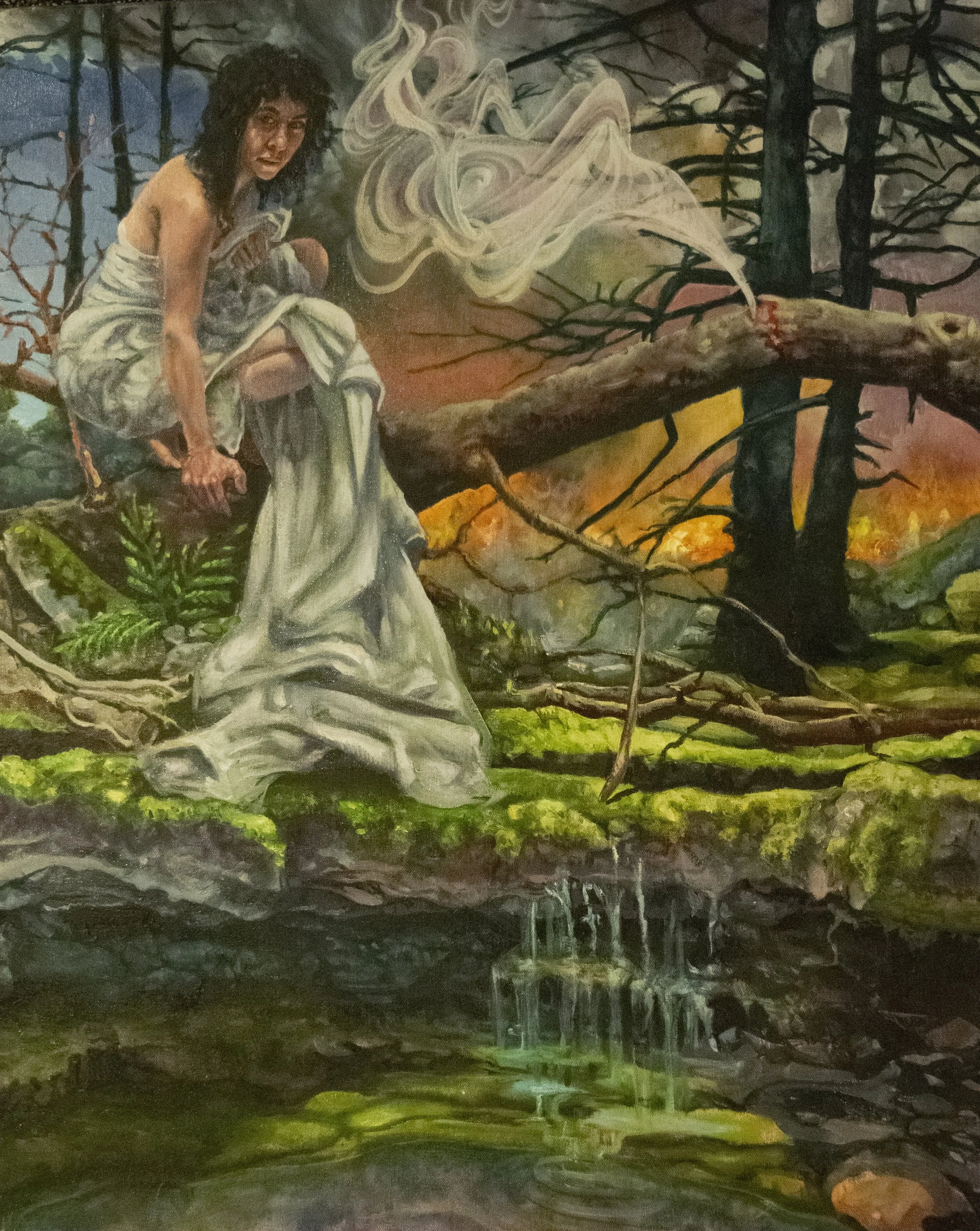Like Birds, 2021, oil on canvas, 22" x 24"