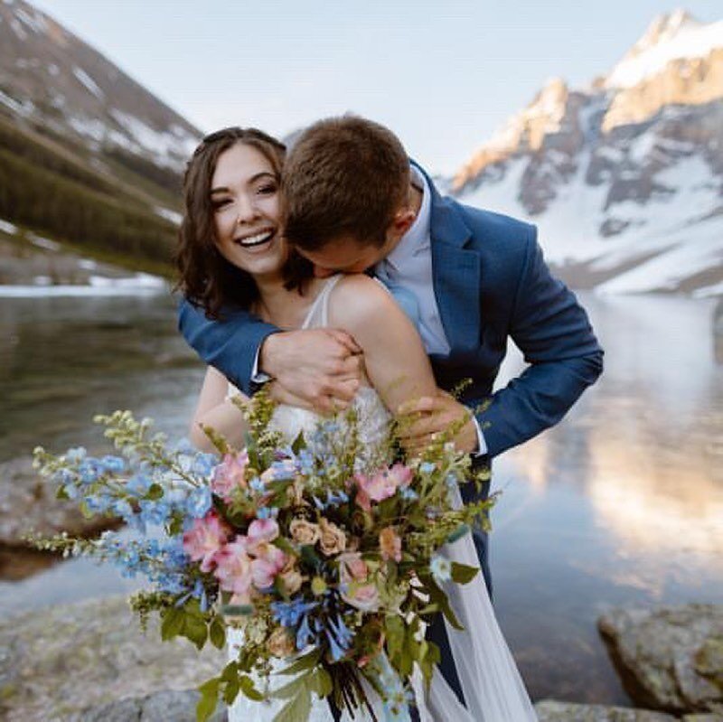 This bouquet has a story. 

This lovely couple came into the shop late in the afternoon before their sunrise elopement. They had purchased a bouquet from elsewhere, but it had sadly not survived and wasn&rsquo;t what the bride had dreamed of (swipe t