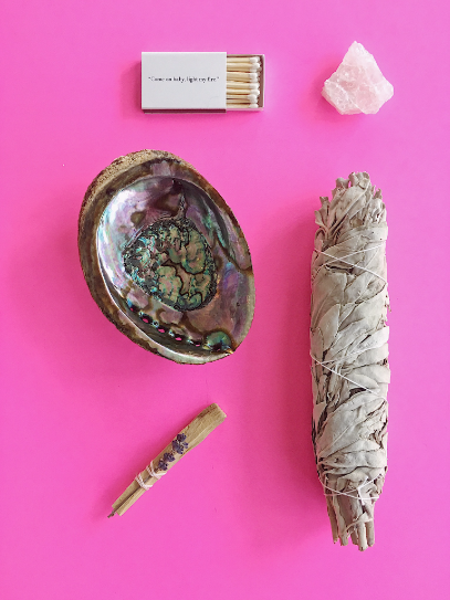 smudge starter kit | sage, abalone shell + palo santo