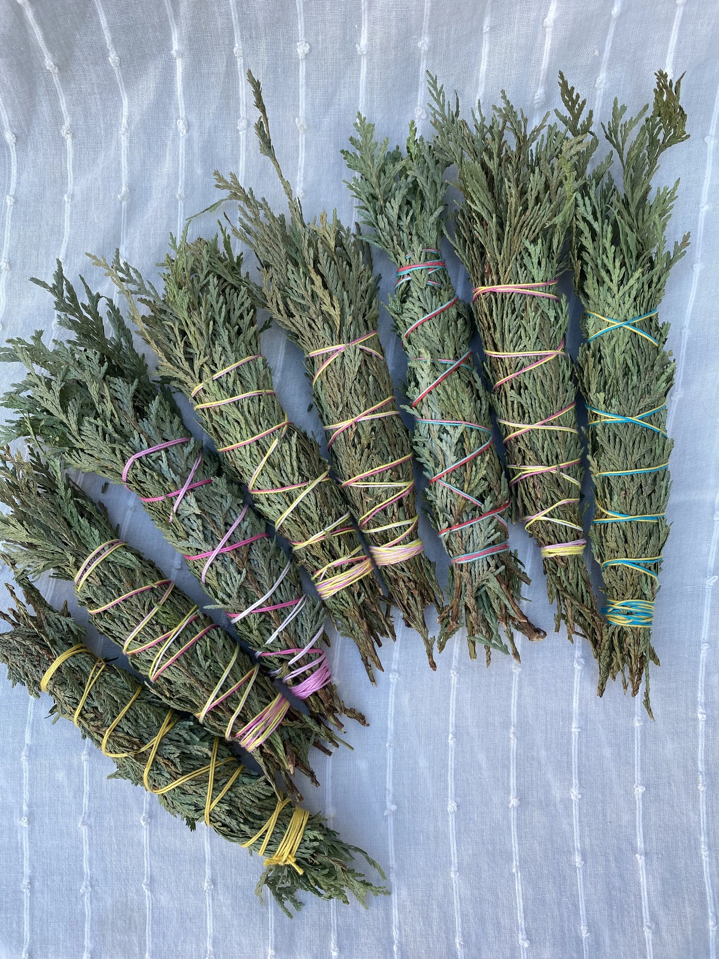 mini sacred cedar smoke wand 