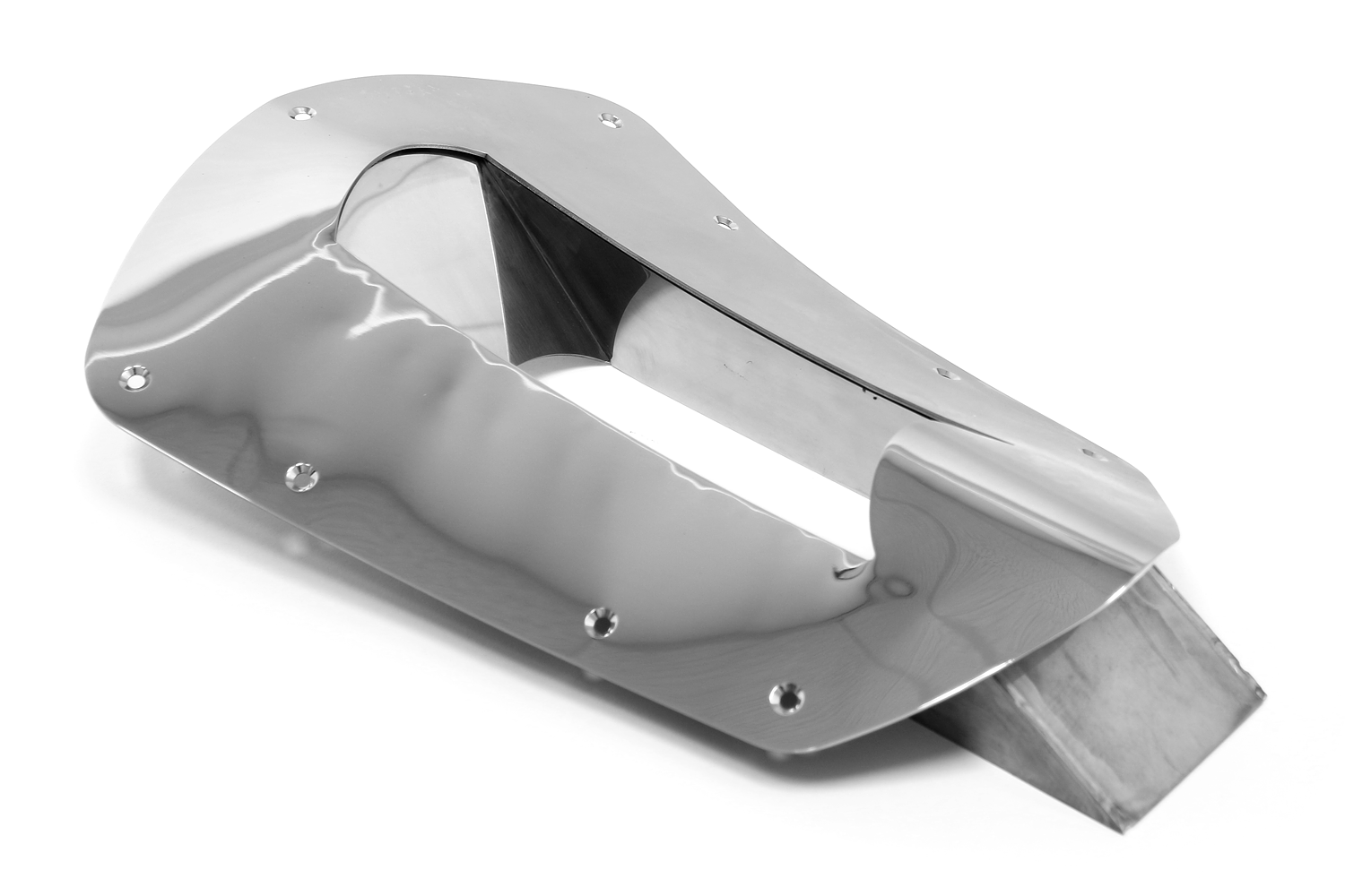 TWB-BP-230CC-6P - BOW CHAFE PLATE, W/ANCHOR SLOT, 316SS, POLISHED