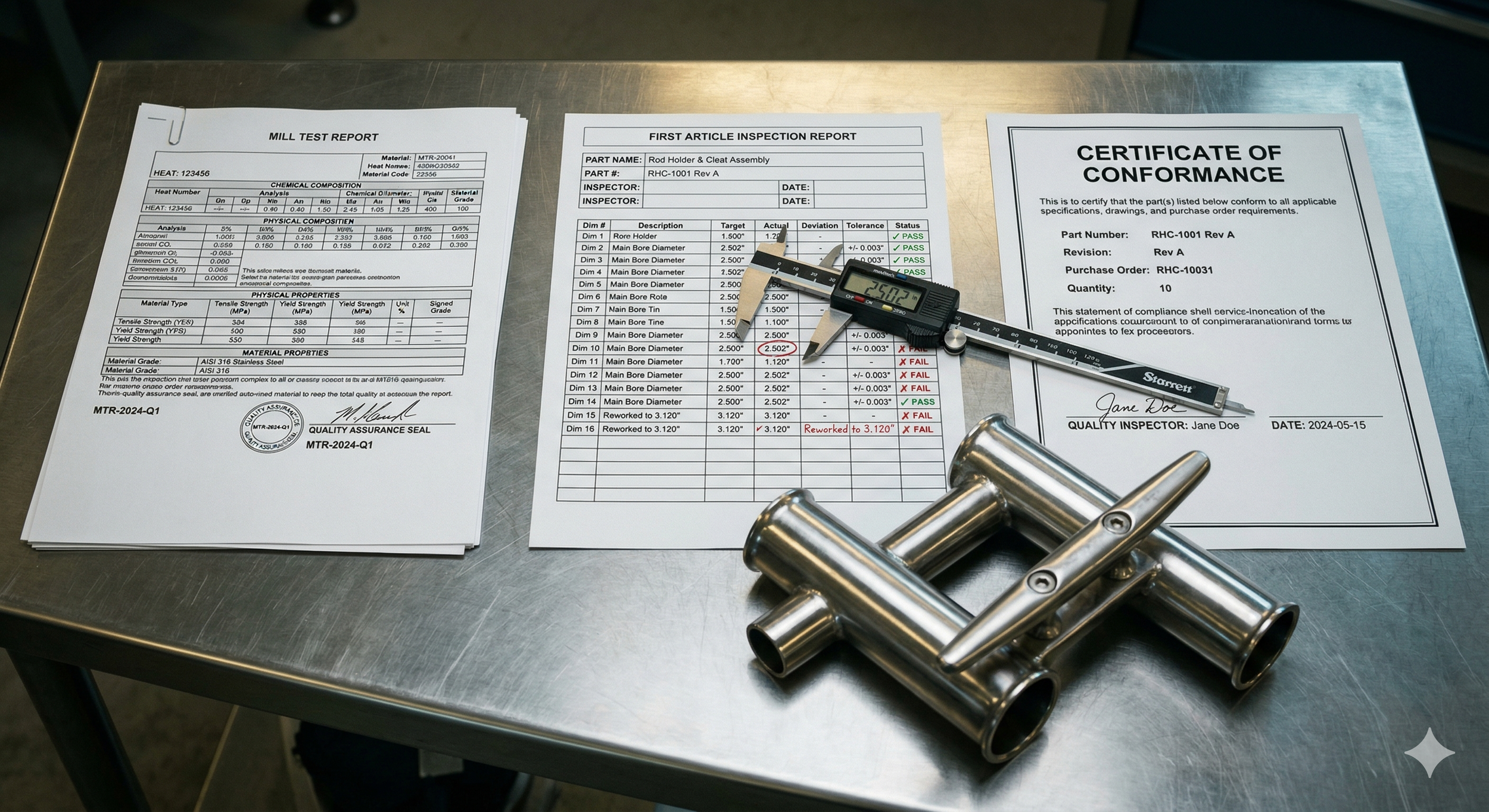 Marine Hardware Quality Documentation: MTR, FAI, and What to Require