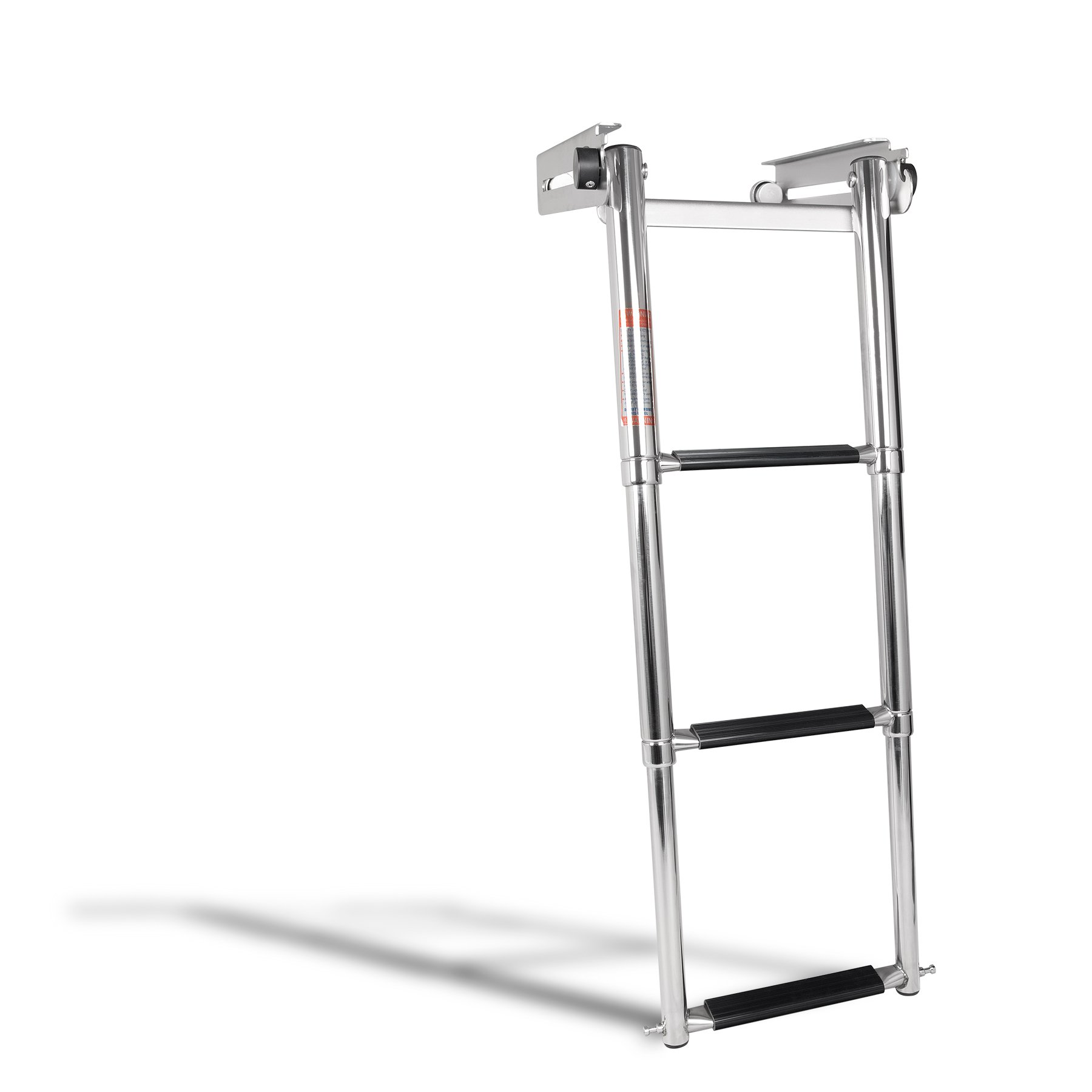 PWB-8335SW1 - LADDER, 3 STEP TELESCOPING, WIDE STEP, UNDERMOUNT, 316 SS, POLISHED