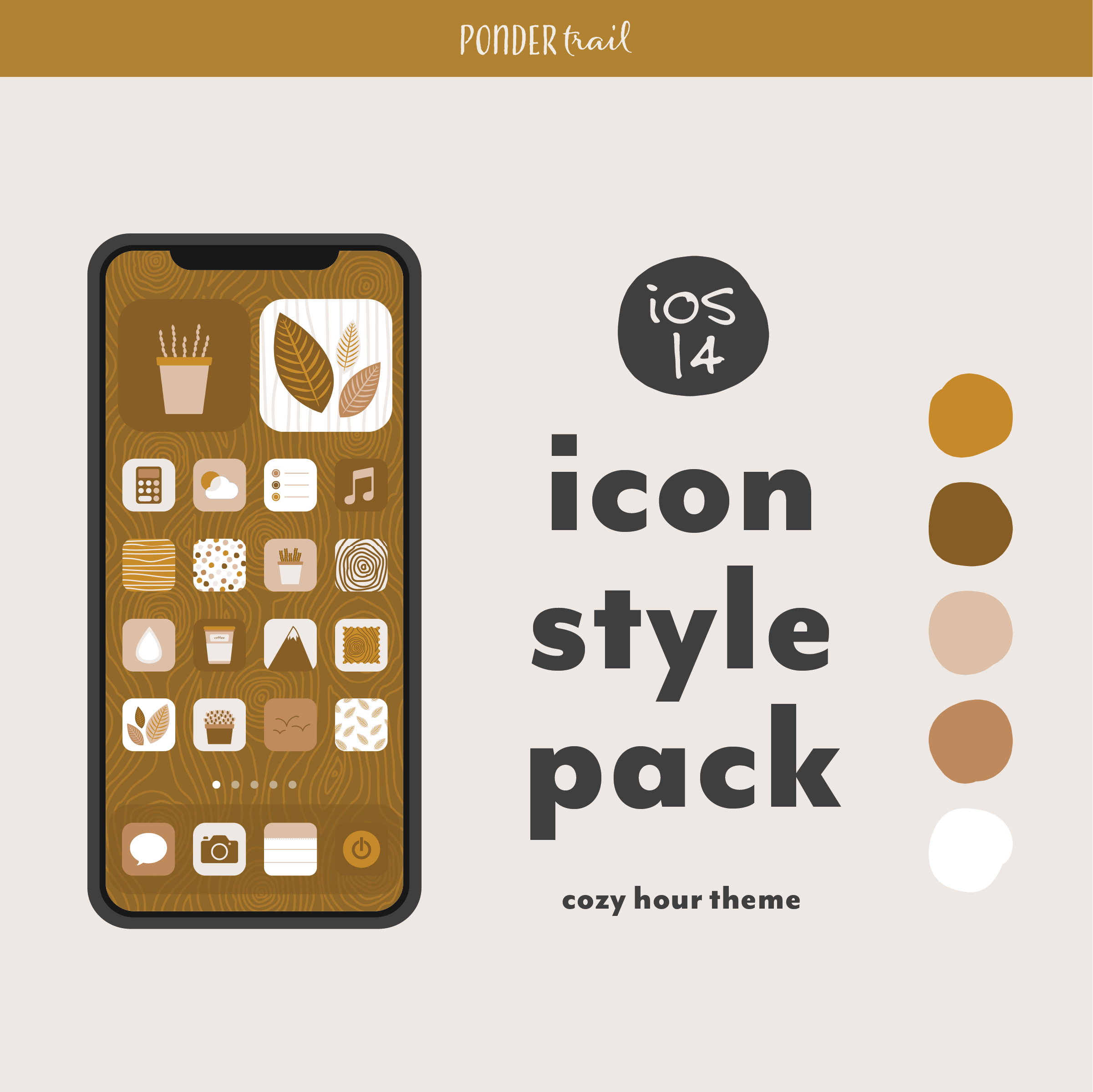 Light Academia Aesthetic App Icons iPhone & Android - Free App Icons
