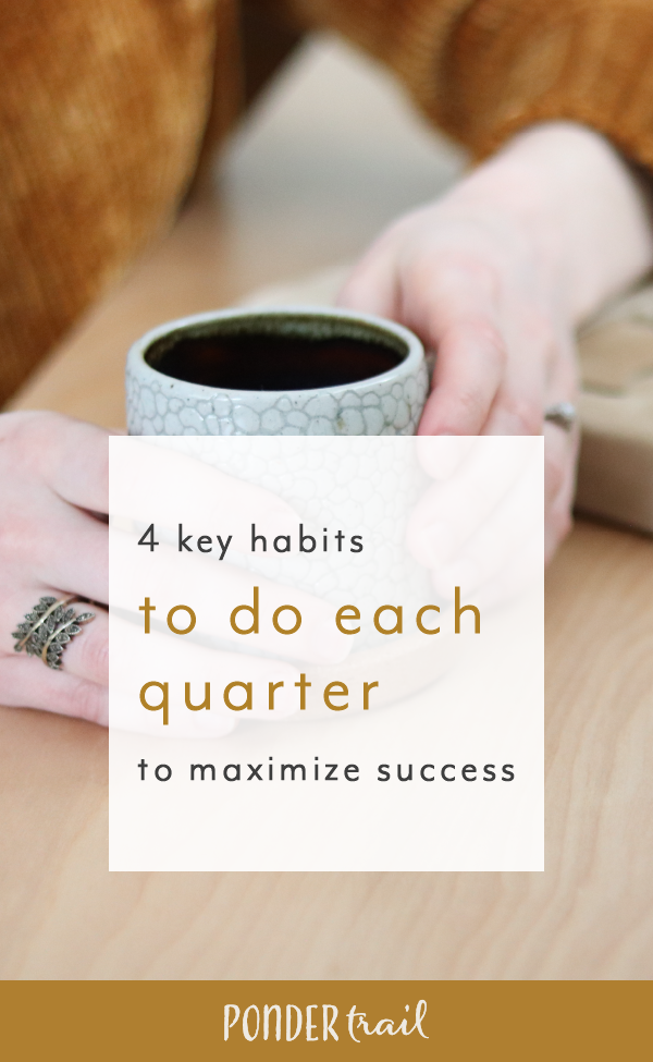 4 Key Quarterly Habits to Grow Creative Business Reflection Planning Tips