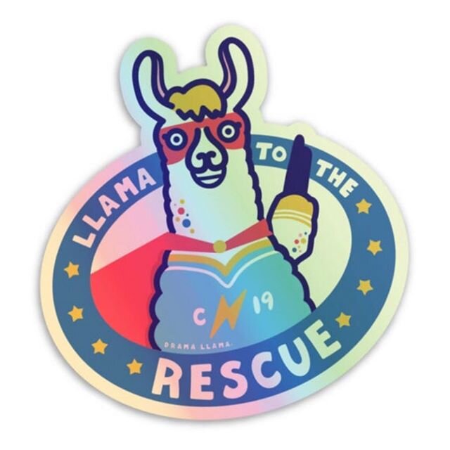 Have you herd that llamas are the cure to #coronavirus ??? Here&rsquo;s a super llama holographic sticker to the rescue! Buy on the Drama Llama Etsy shop! #dramallama #covidllama