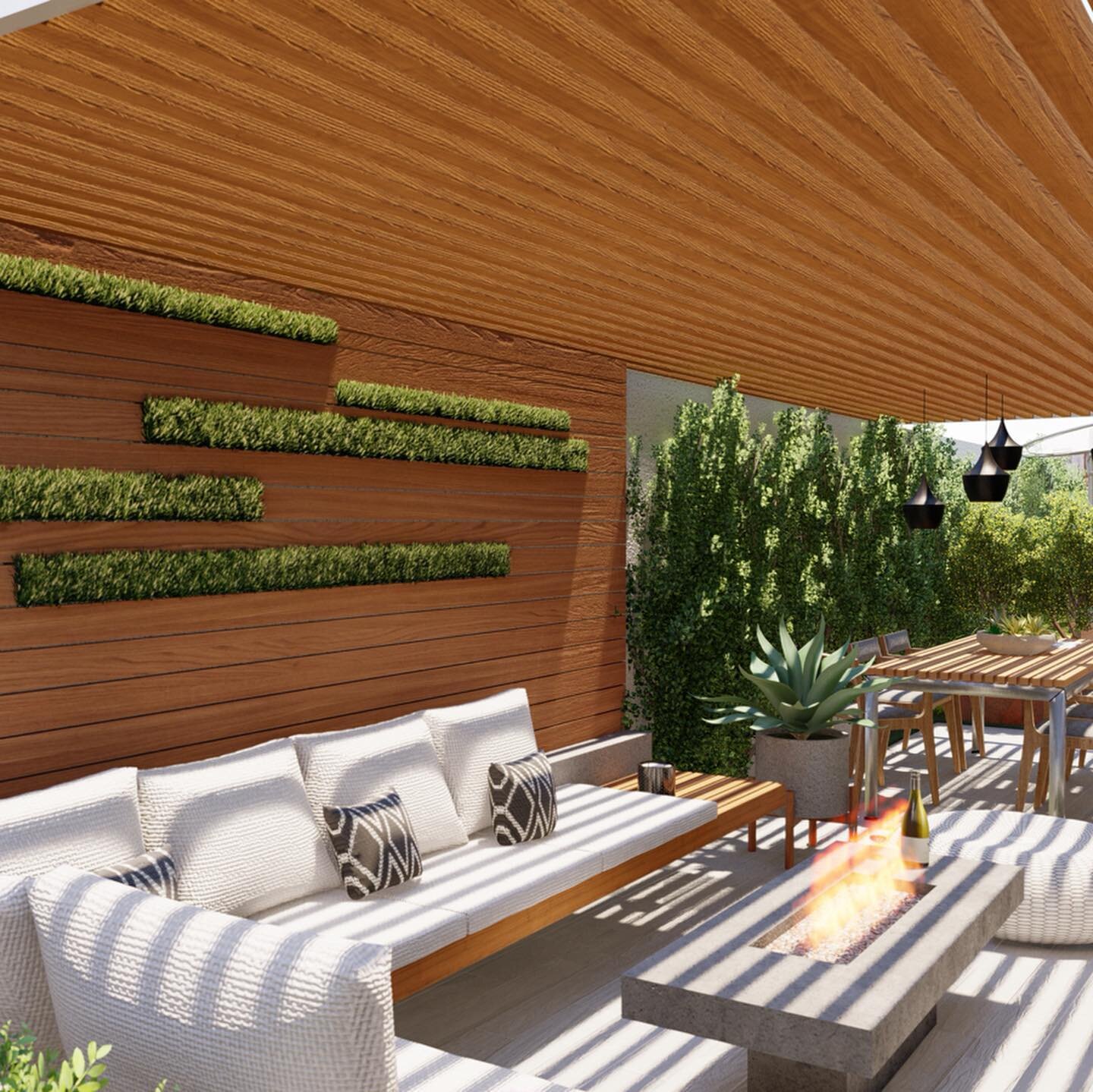 Making the most of a small space, this design aims to maximize the outdoor living space of a garden that measures only 9&rsquo; wide. 
#ThinkOutsideDesign #landscapedesign #landscapearchitecture #backyarddesign #shadestructure