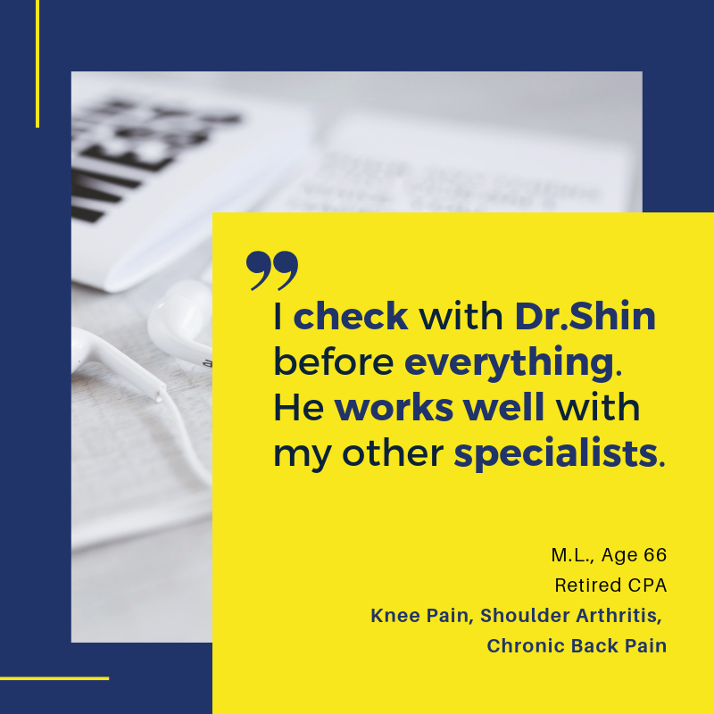 Knee Pain / Shoulder Arthritis / Chronic Back Pain