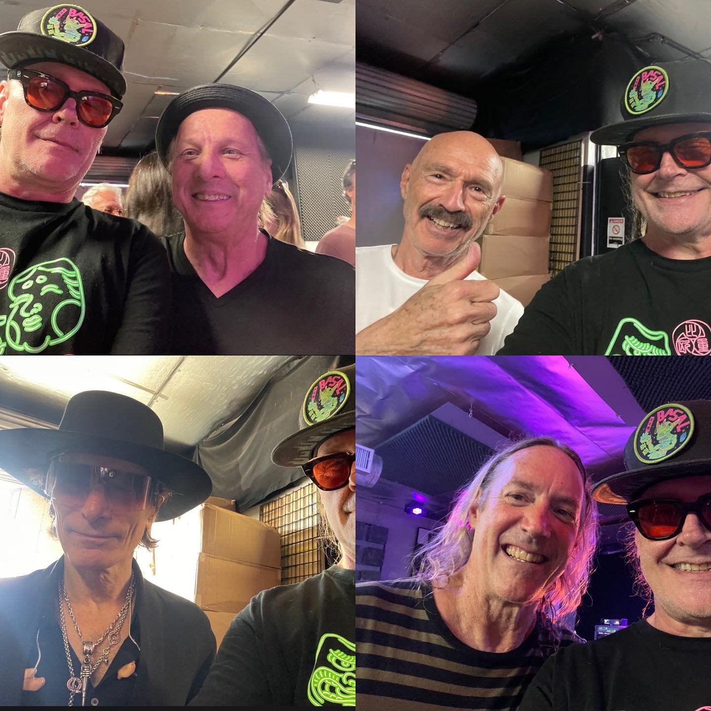Lucky meeting with some mega talented gentlemen. #beat #adrianbelew #tonylevin #dannycarey #stevevai #kingcrimson