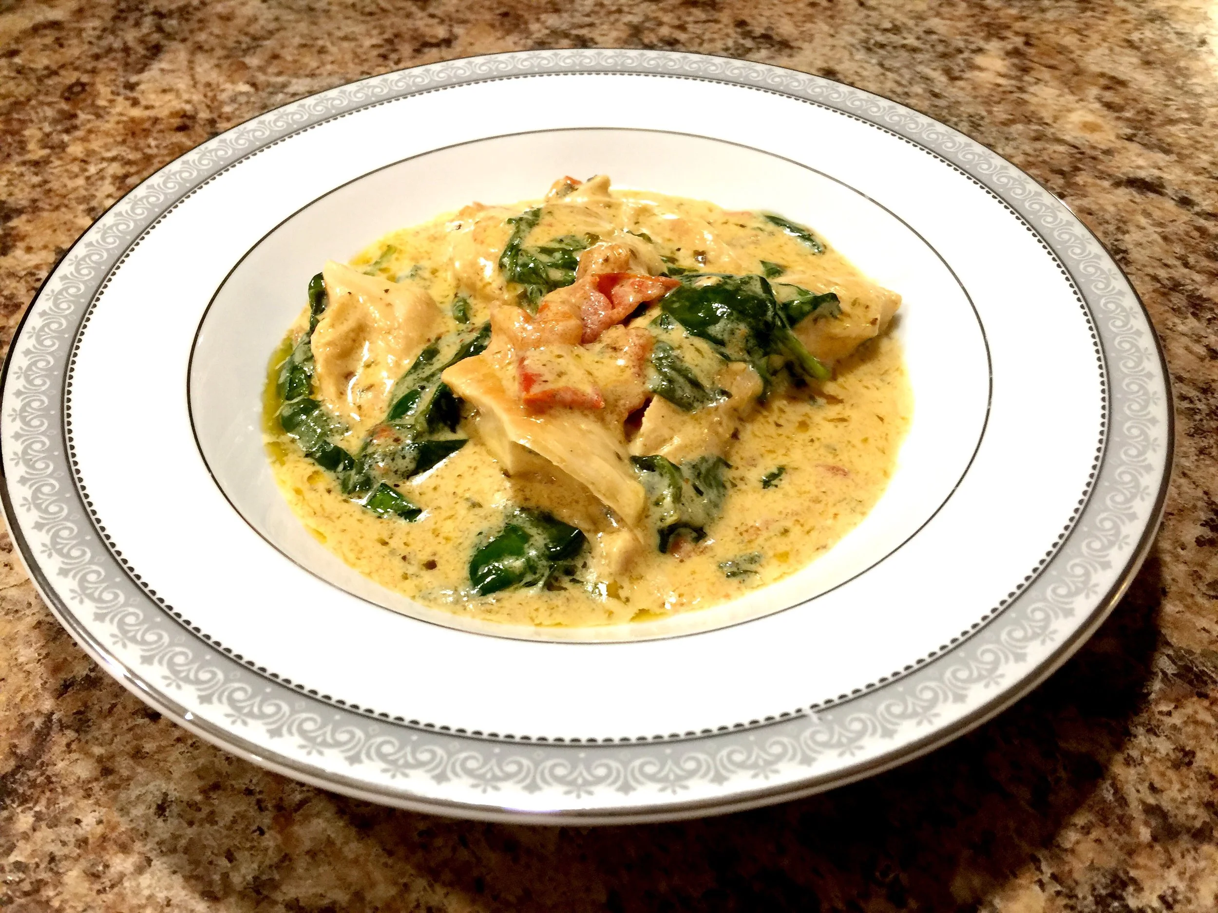 Tuscan Italian Chicken With Spinach