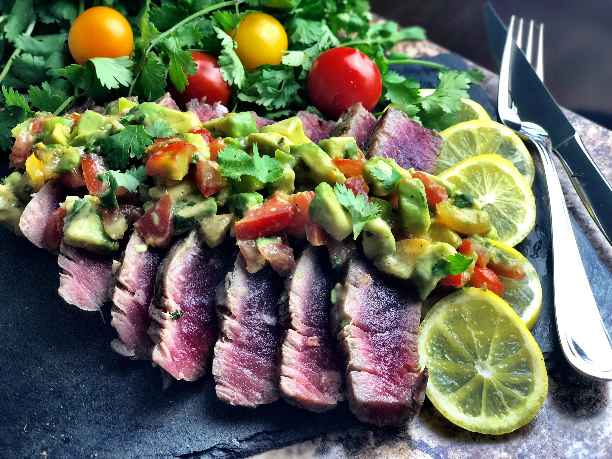 Seared Tuna Steaks With Summer Salsa