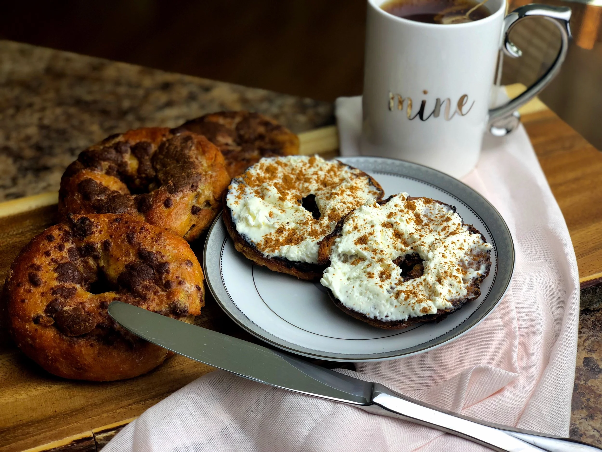 Cinnamon Swirl Bagels