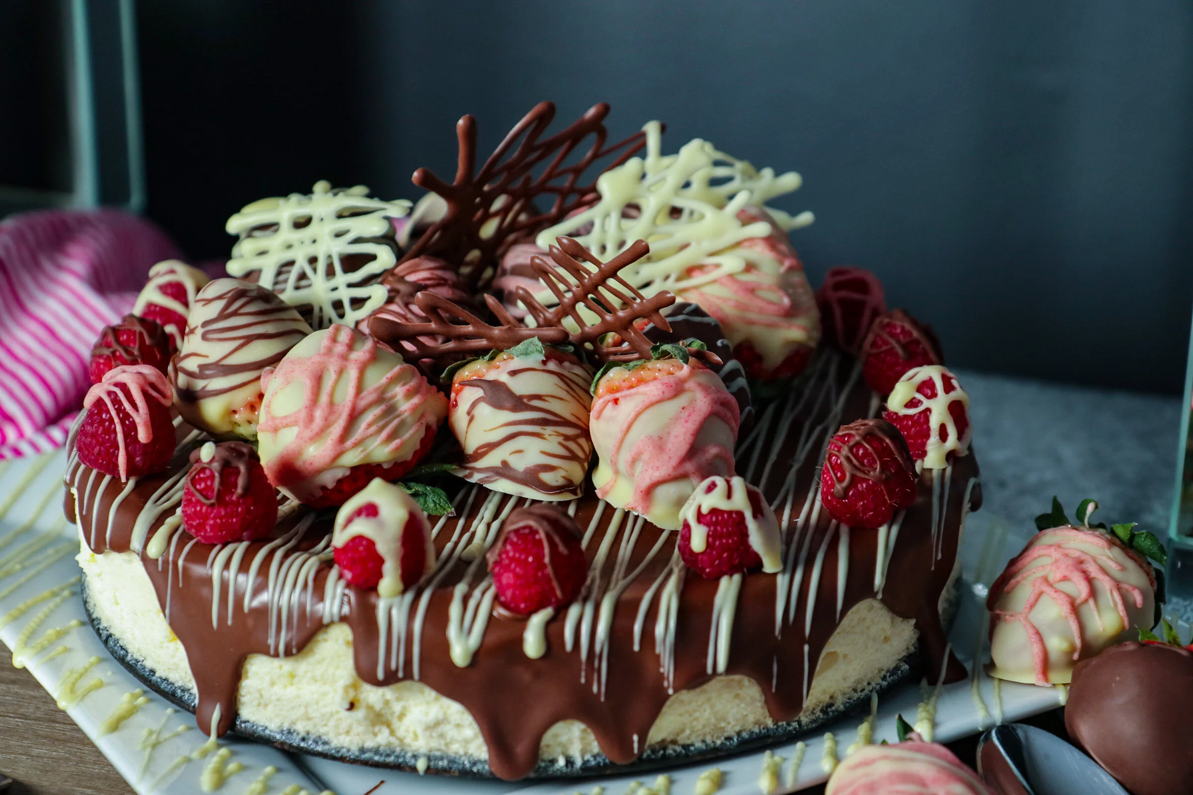 Chocolate Covered Strawberry Cheesecake