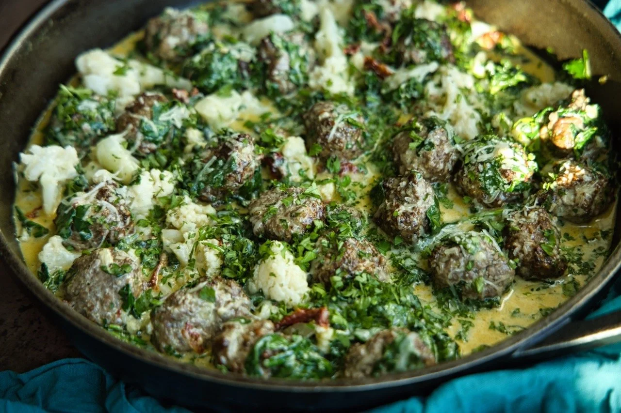 Tuscan Meatball Skillet