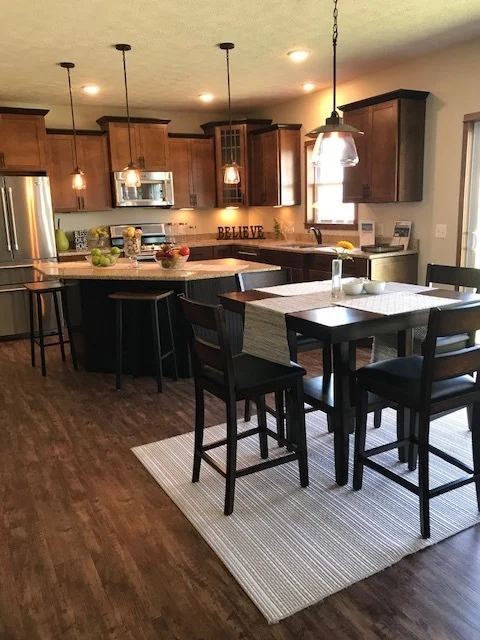 We spend so much family time in this large, open area. We love having people over too!
