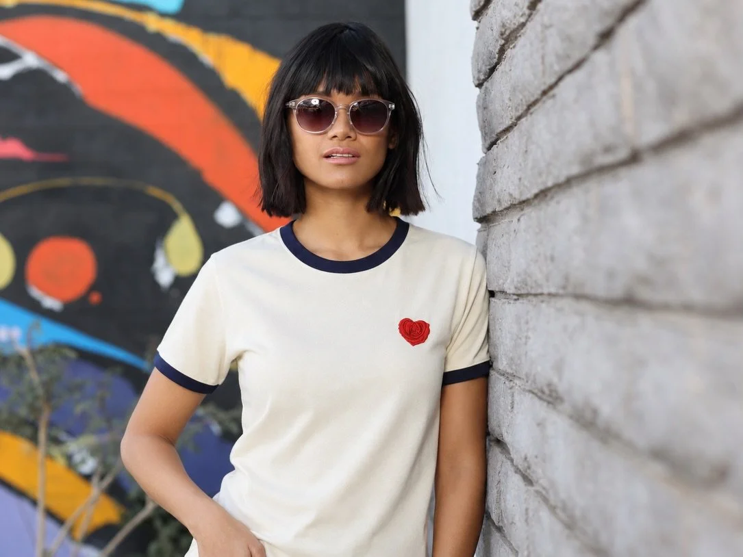 Beauty, love, and fragility &mdash; worn close. &hearts;️🌹
.
.
.
.
.
#SinceFuture #BuiltInSanFrancisco #Streetwear #SanFranciscoStyle #HeartRose