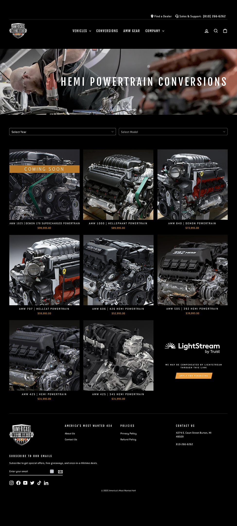 Engine Conversion Landing Page