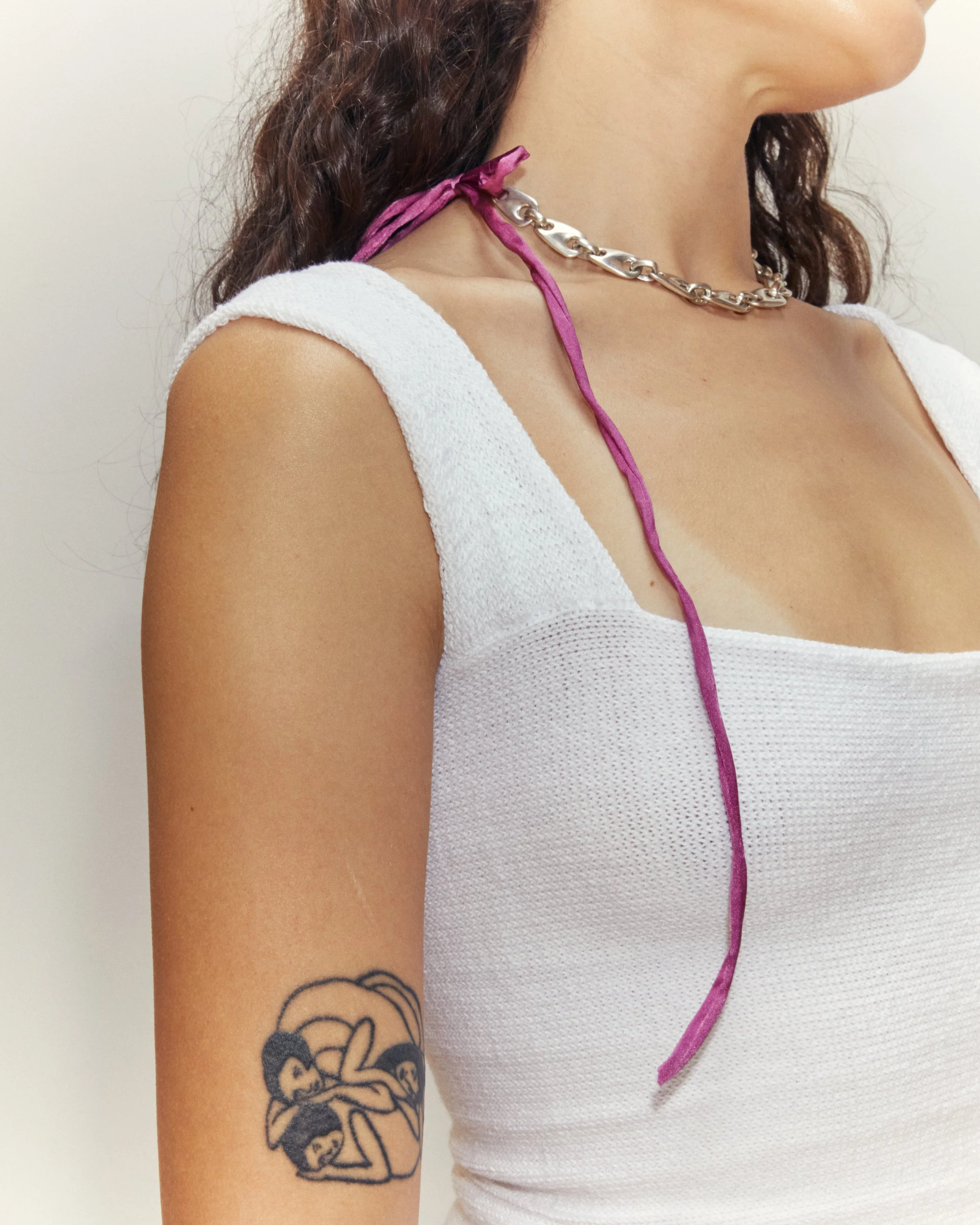 The Chubby Strap Tank in White