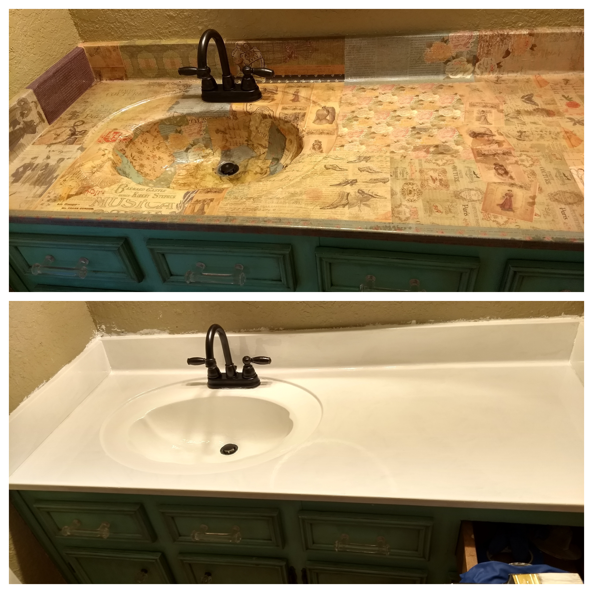 How To Remove Decoupage From A Sink And Countertop Mack