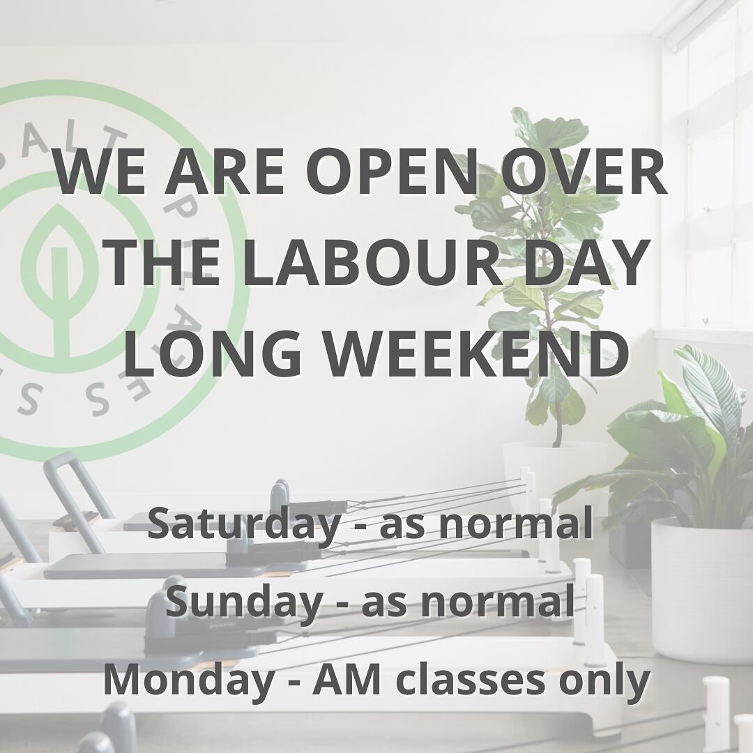 🌿 LABOUR DAY LONG WEEKEND SCHEDULE 🌿

Saturday 9/3 - as normal (w Ash)
Sunday 10/3 - as normal (w Sarah)
Monday 11/3 (Labour day) - 7.30,8.30,9.30,10.30am (w Alicia)

If you are hanging out locally like us, we look forward to seeing you! And just r