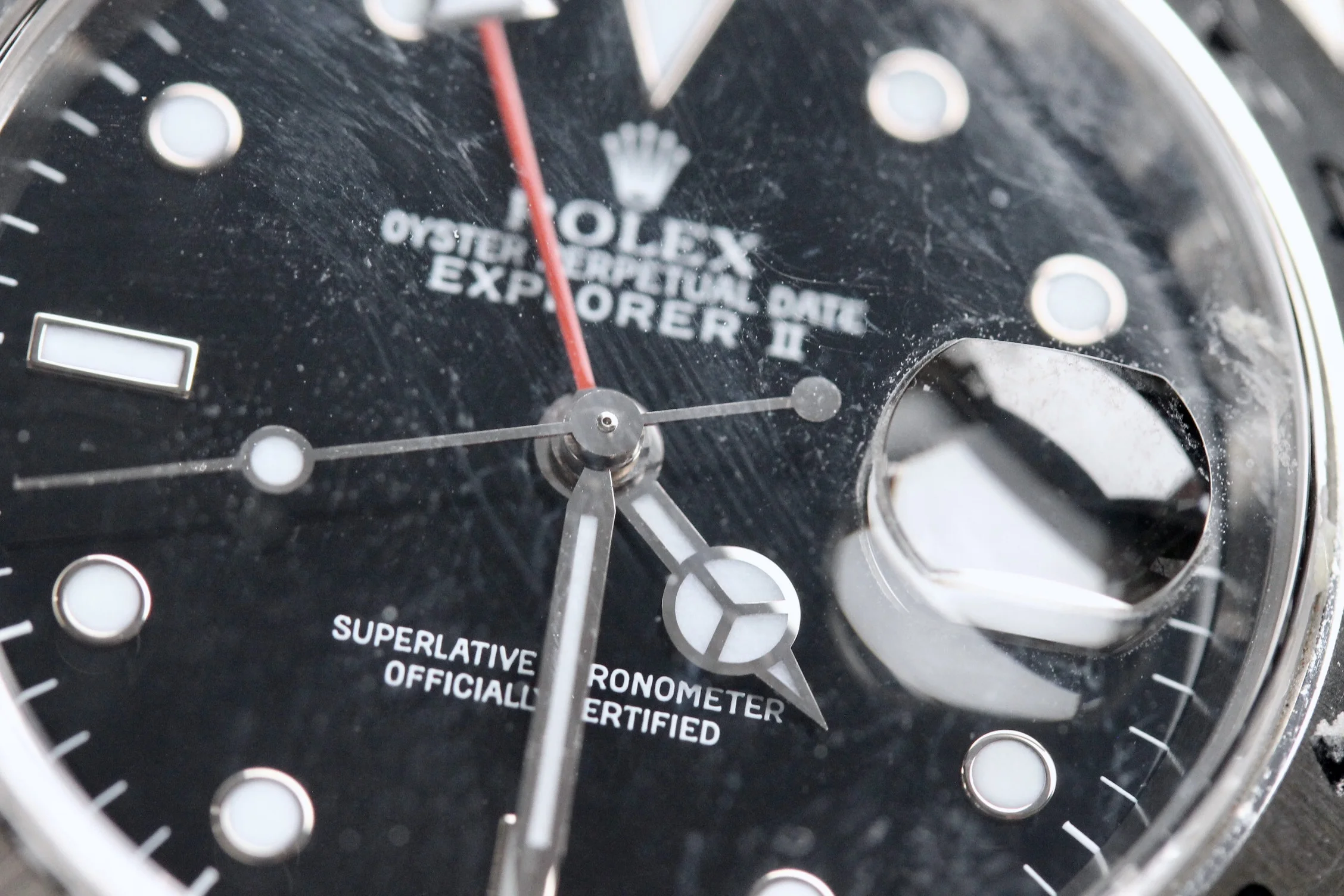How my watch usually looks... Gotta love black dials and sapphire crystal...
