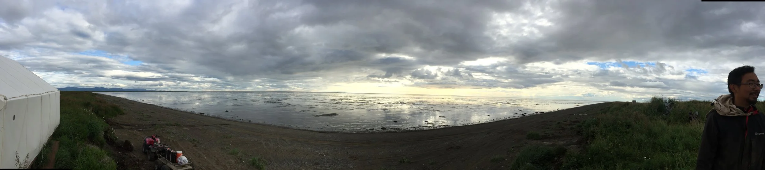 Nunalleq Ocean view, note the coastal erosion threatening the site just meters away.