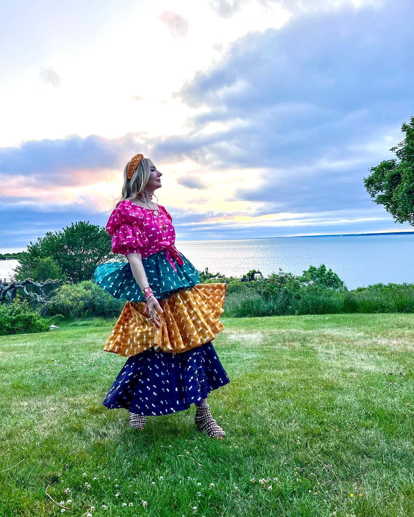 How the summer began 
☀️🩵🌈
A group of 14 extraordinary women from near &amp; far gathered together in this magical place, Fishers Island. We were brought together by the unicorn that is  @sophiamanassei 🦄
☀️🩵🌈
She led us in the act of BLOSSOMING