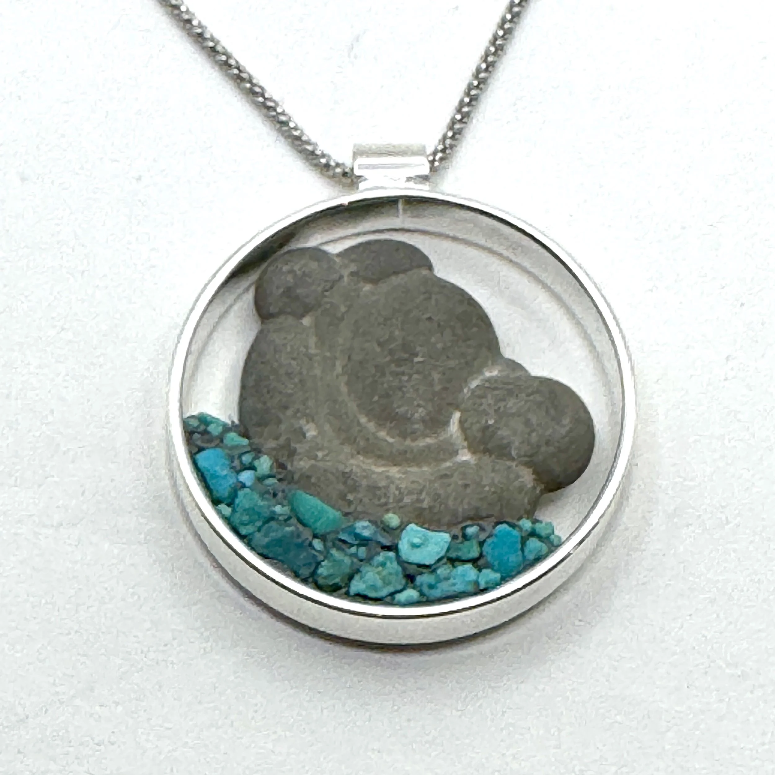 Small Open Circle Goddess Stone Necklace with Turquoise.jpeg