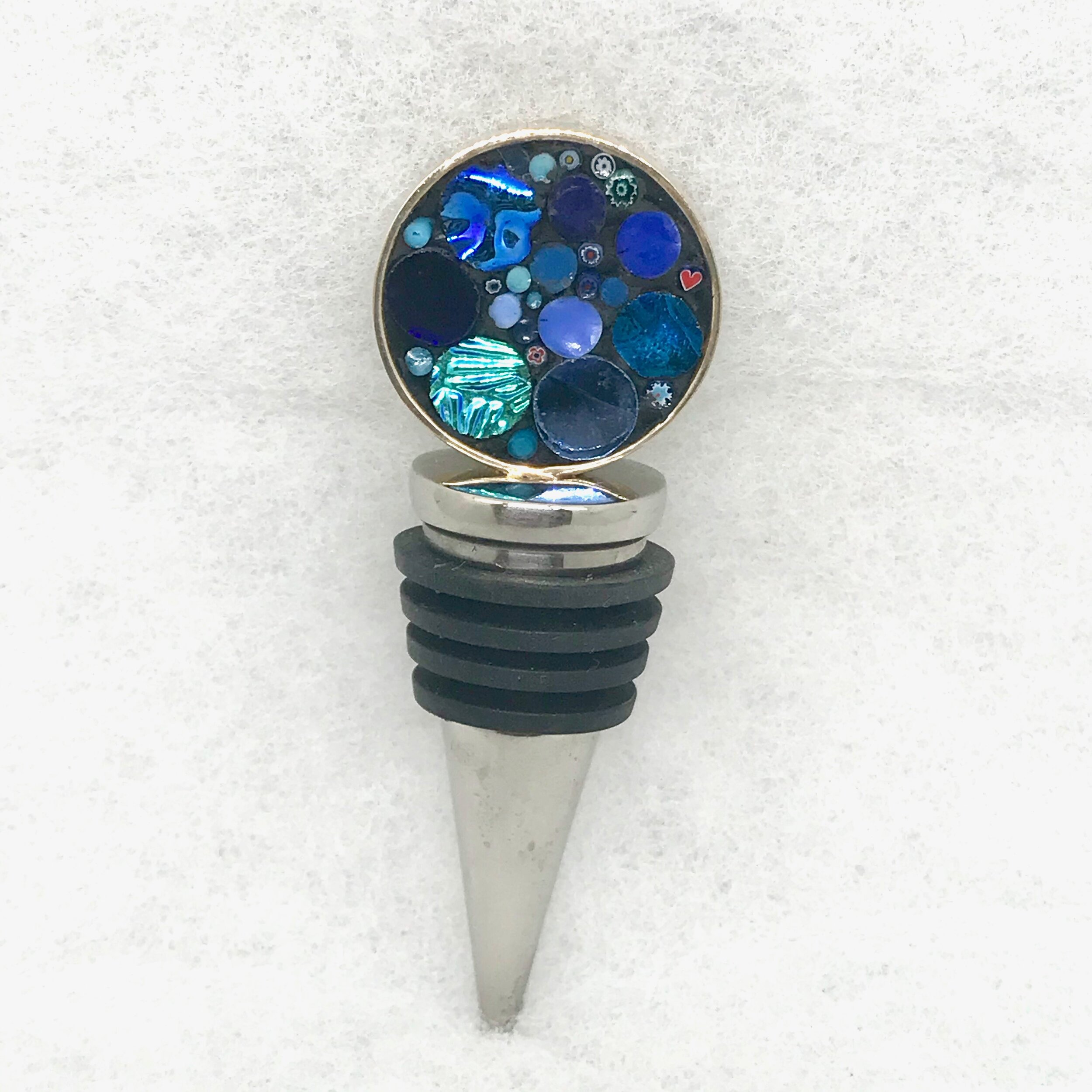 Blue Happy Dot Circle Winestopper.jpeg