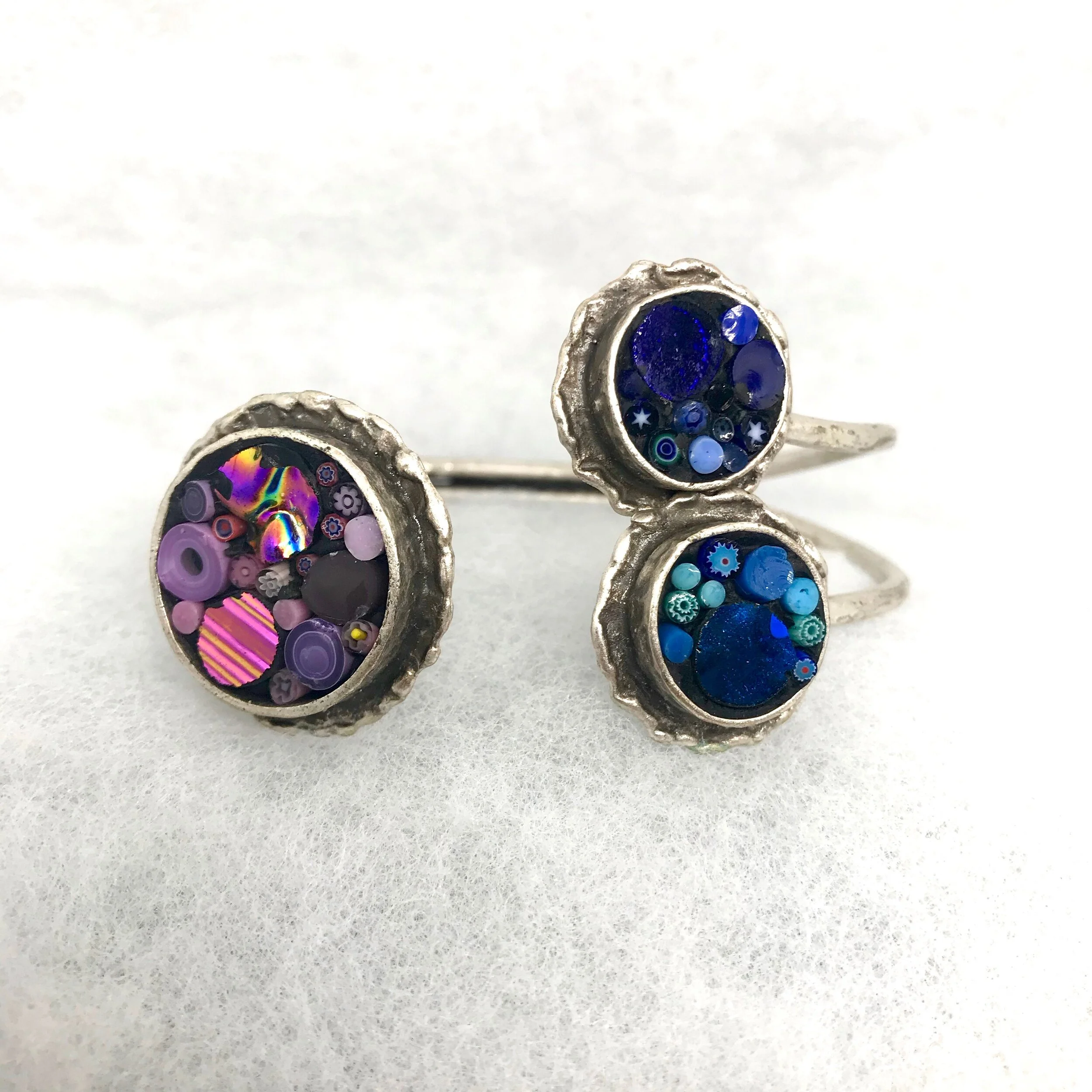 Purple:Blue Happy Dot 3 part Bracelet.jpeg