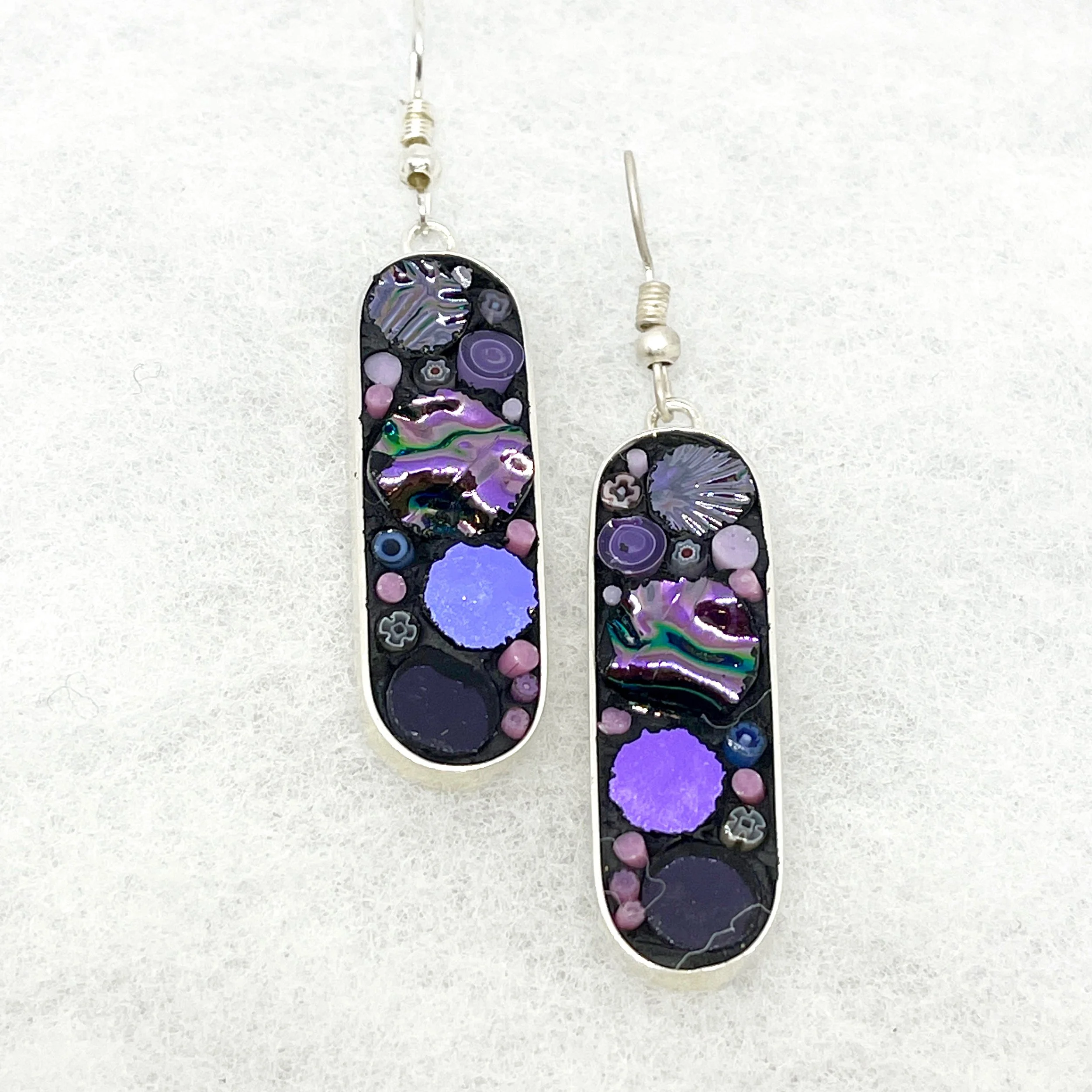 Purple Happy Dot Oblong Hook Earrings.jpg