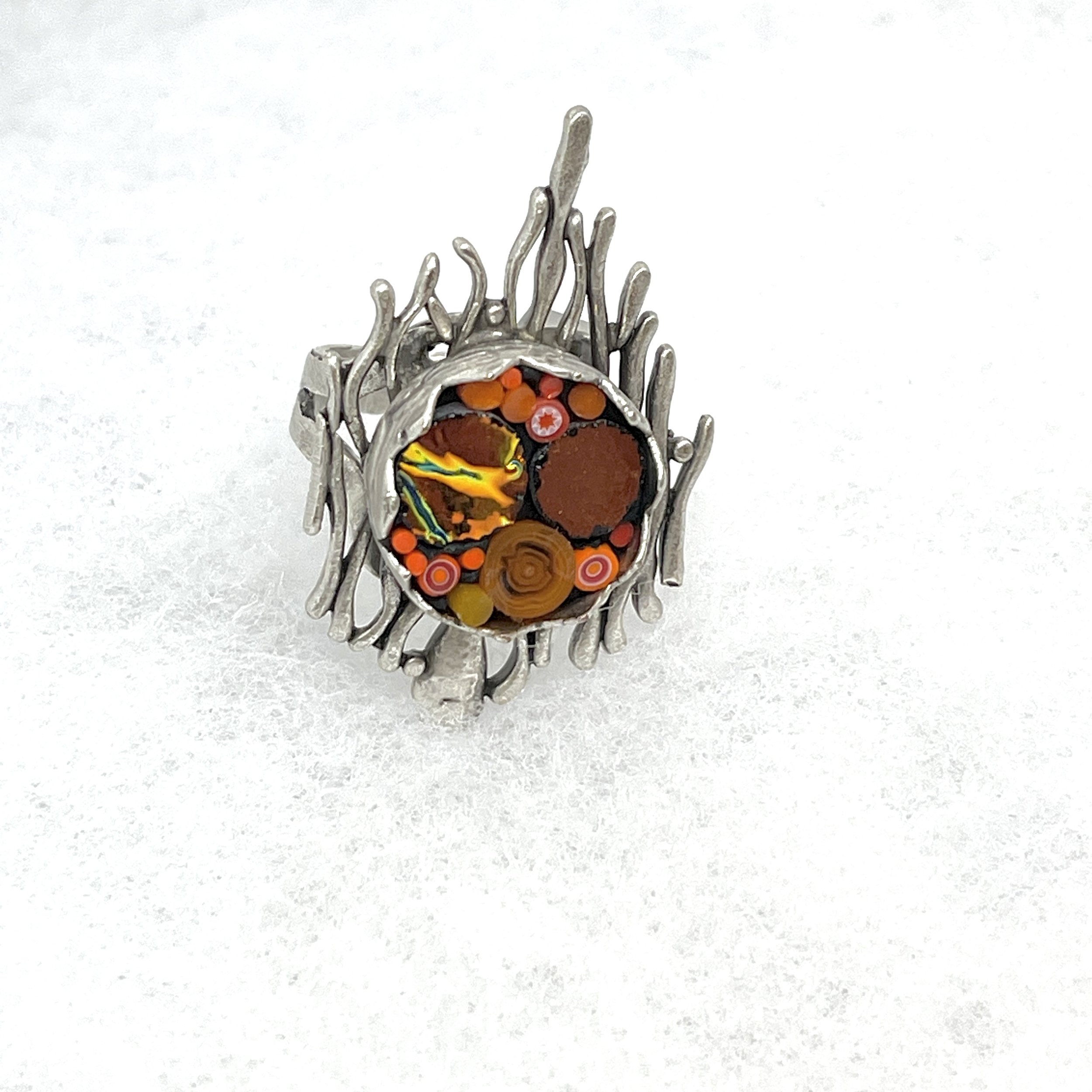 Orange Dot Scribble Ring.jpeg
