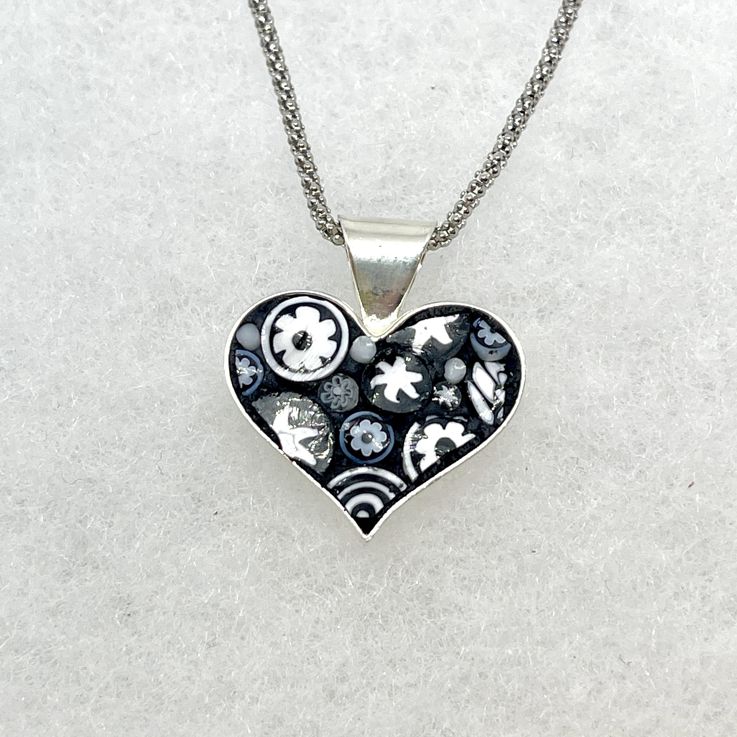 Black:White Small Heart Necklace.jpeg