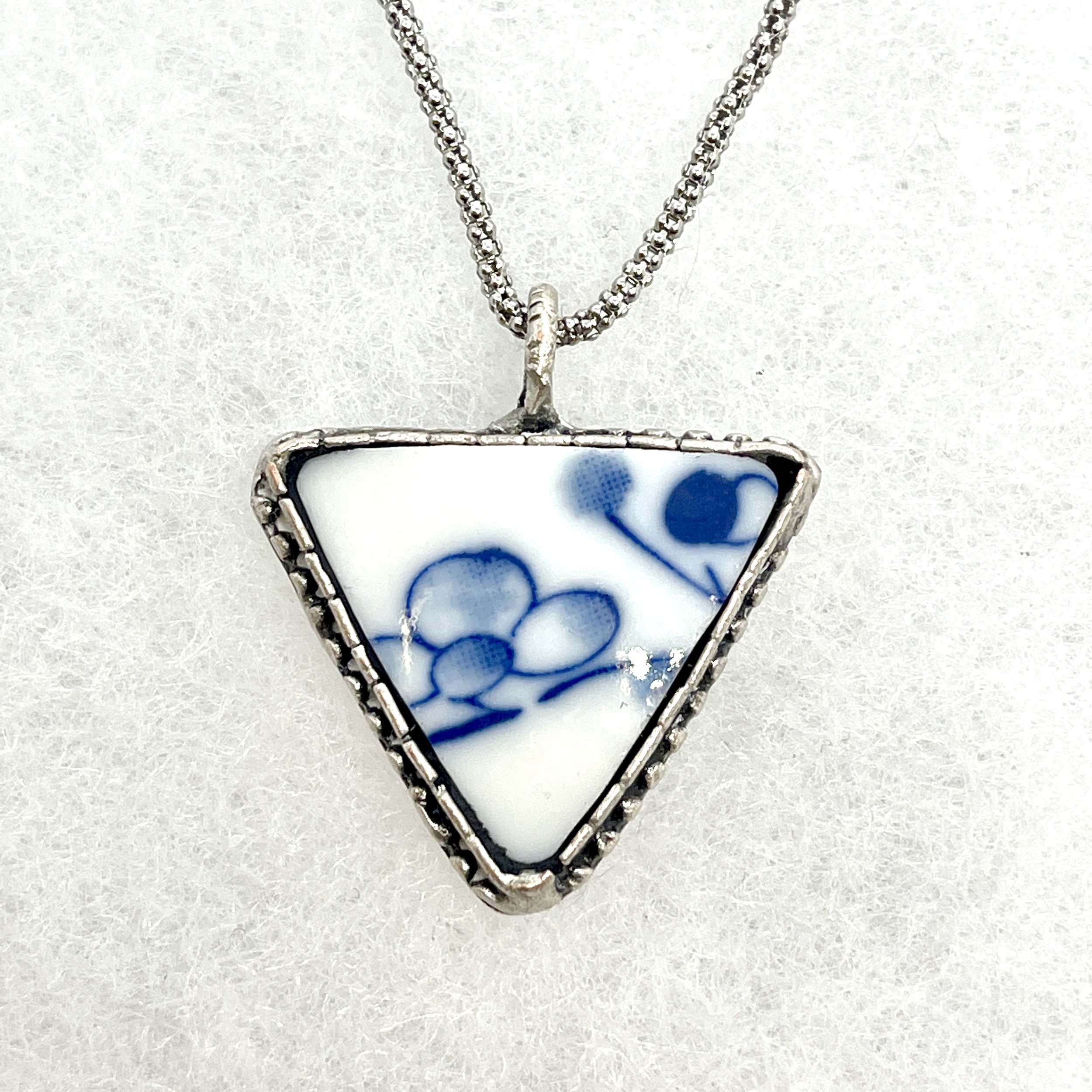 Blue:White Triangle Floral Necklace.jpeg