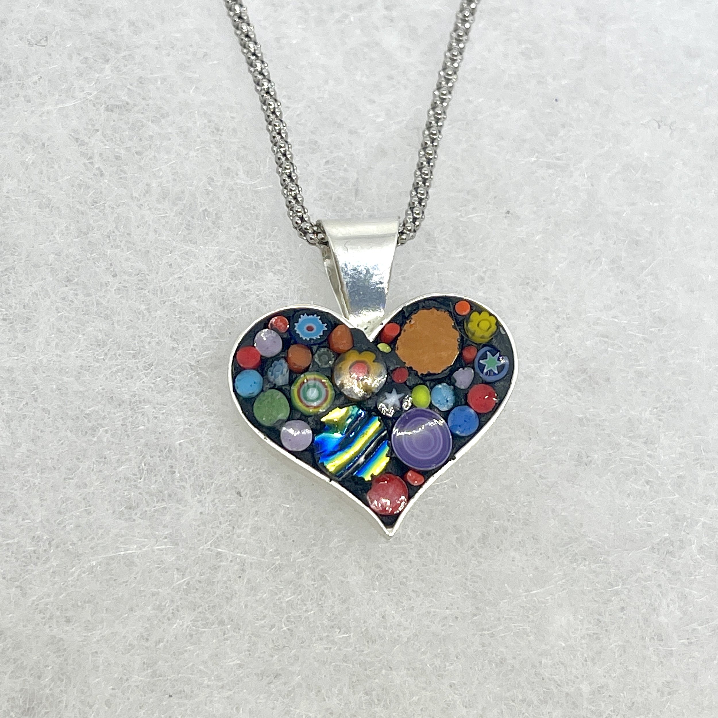 Multi Happy Dot Small Heart Necklace.jpeg