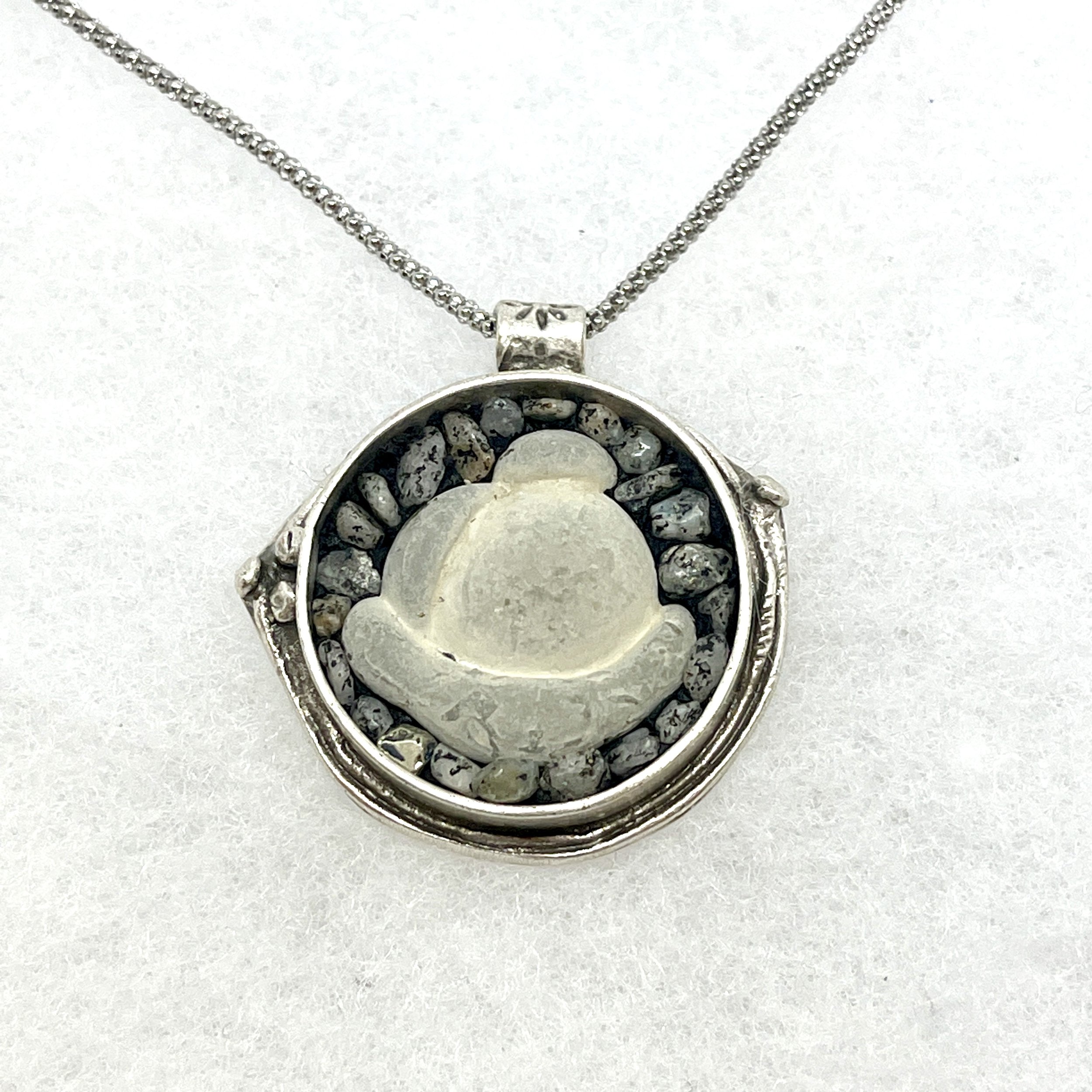 Goddess Stone:White Turquoise Round Necklace.jpeg
