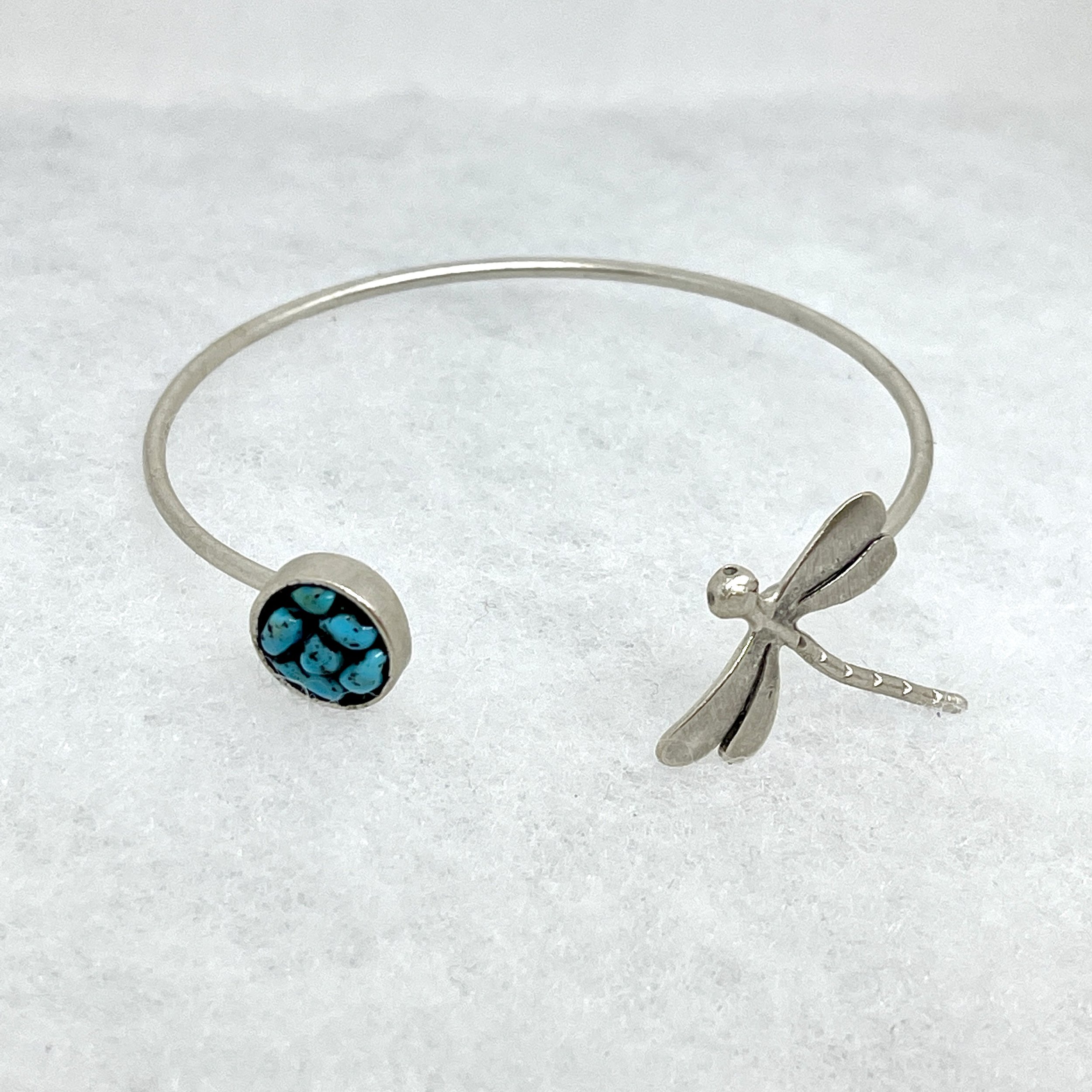 Turquoise Circle Dragonfly Bracelet.jpeg