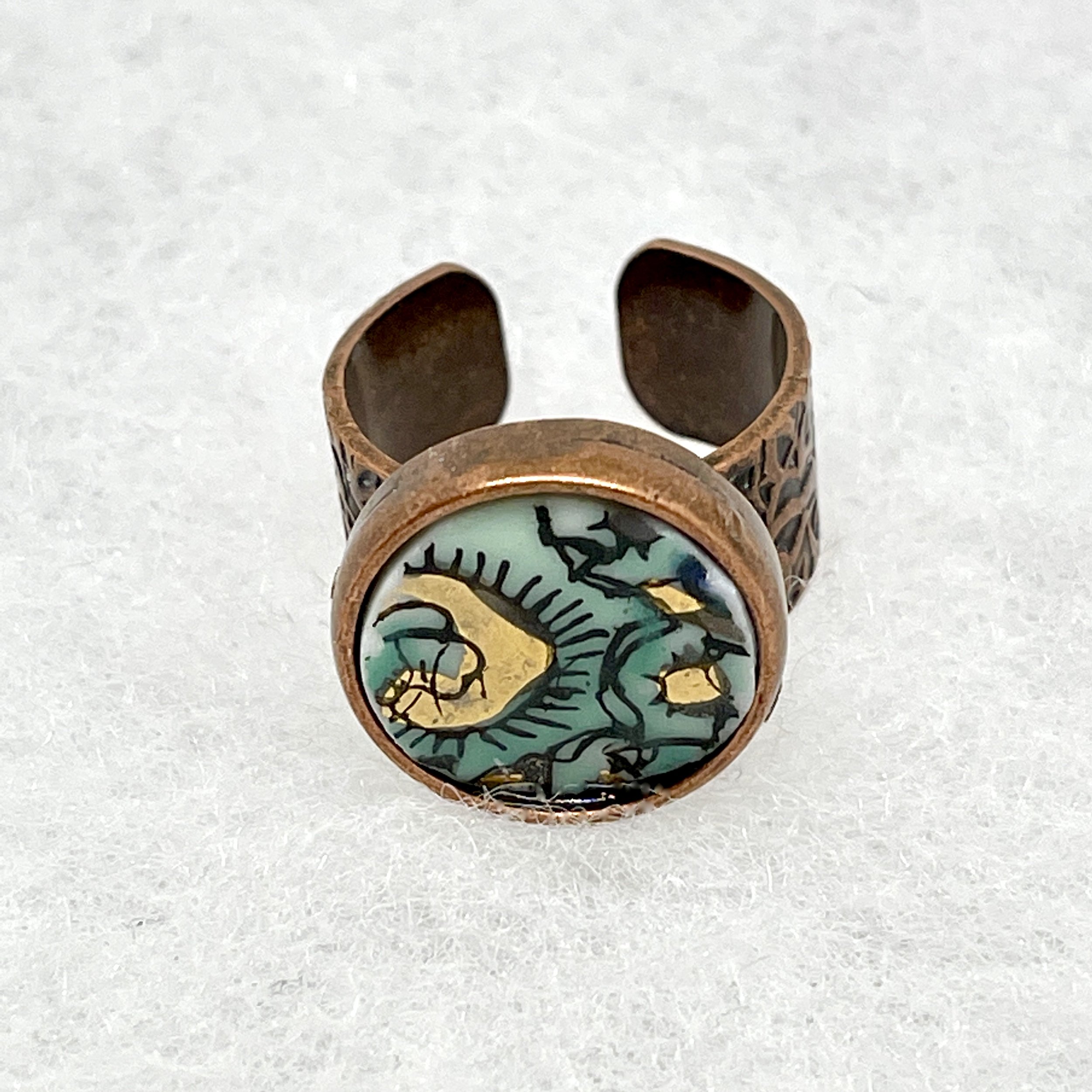 Green:Gold China Bronze Ring.jpeg