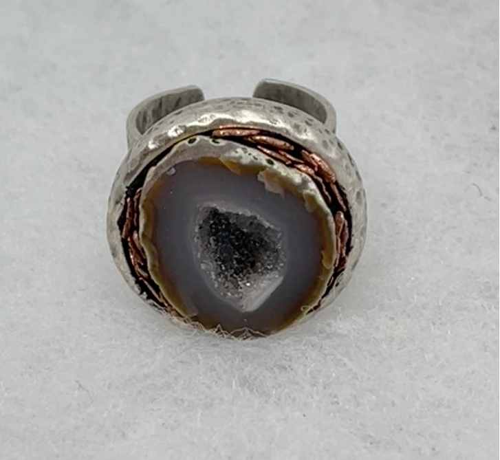 Geode:Copper in Silver Round Ring.jpeg