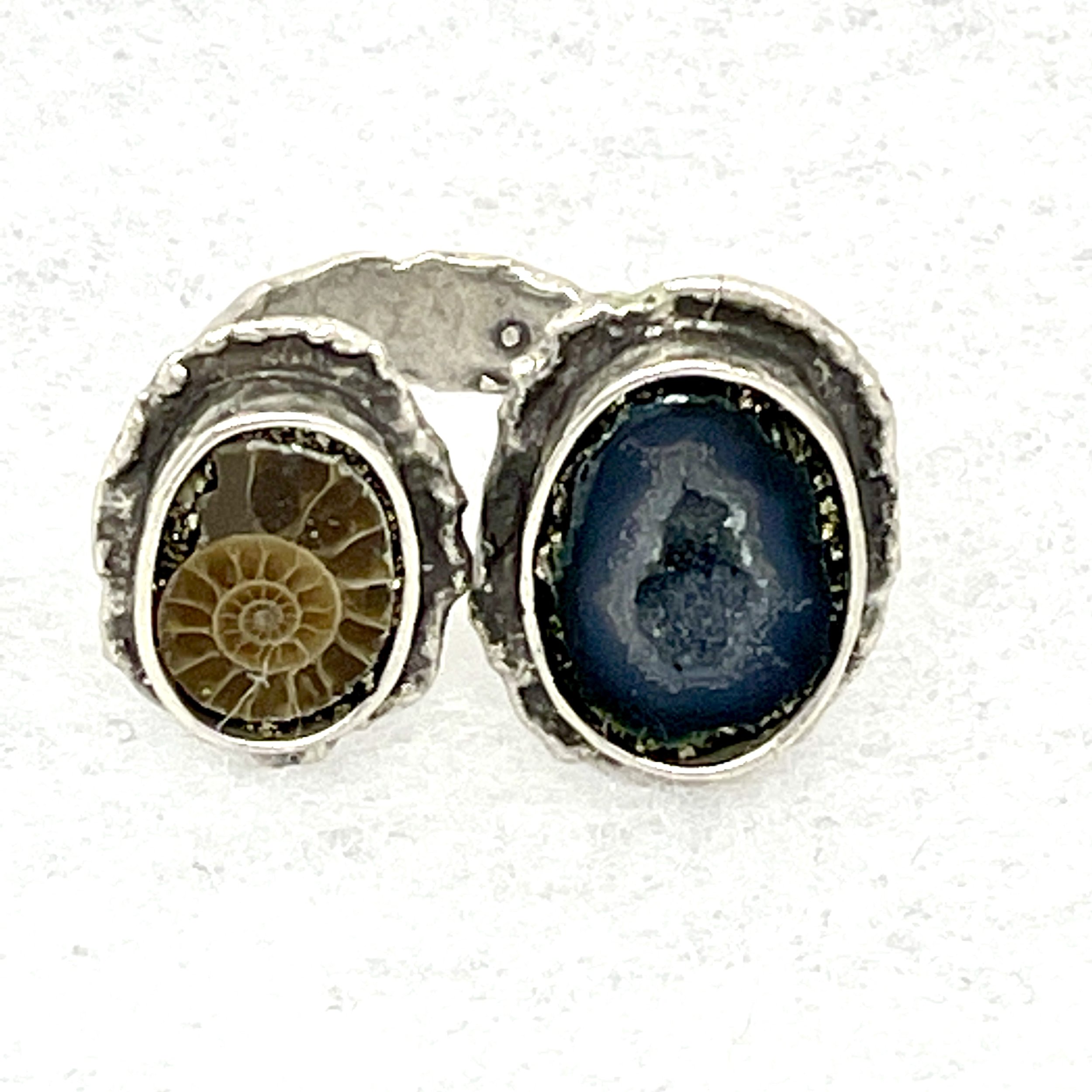 Double Ovals Geode:Ammonite Ring.jpeg