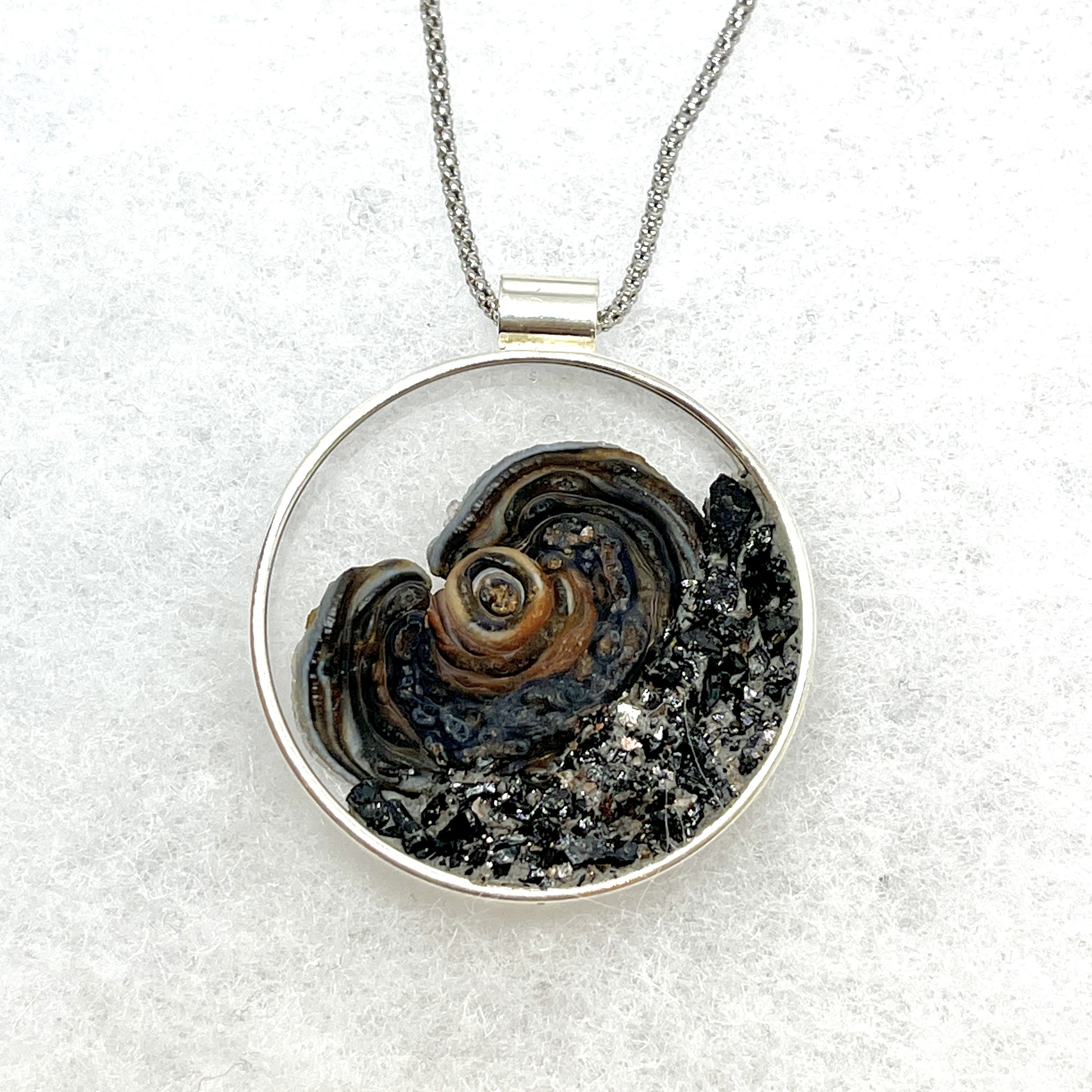 Chalcedony Rosette:Tourmaline Open Circle Necklace.jpeg