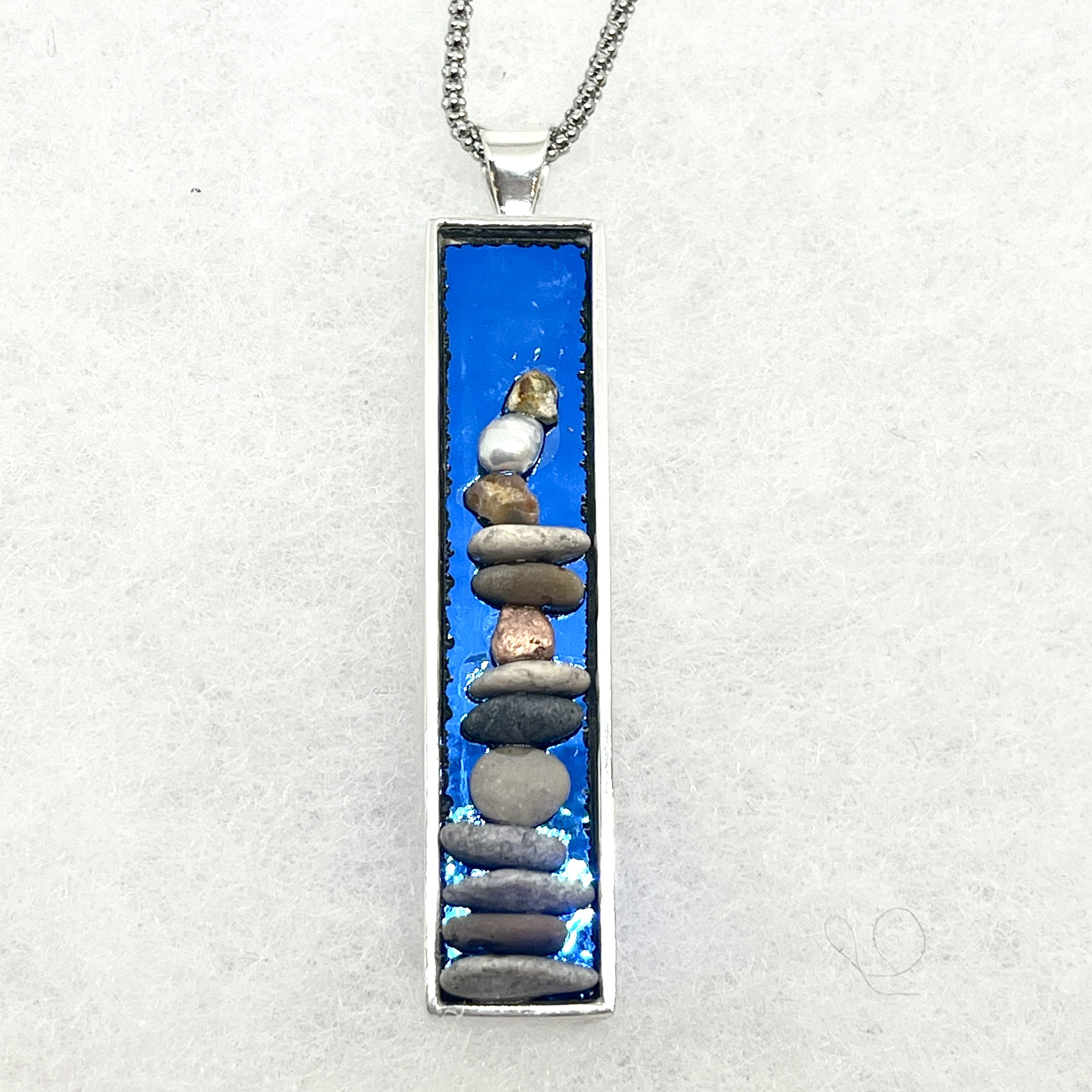 Narrow Rectangle Necklace with cairn and Dichro.jpeg