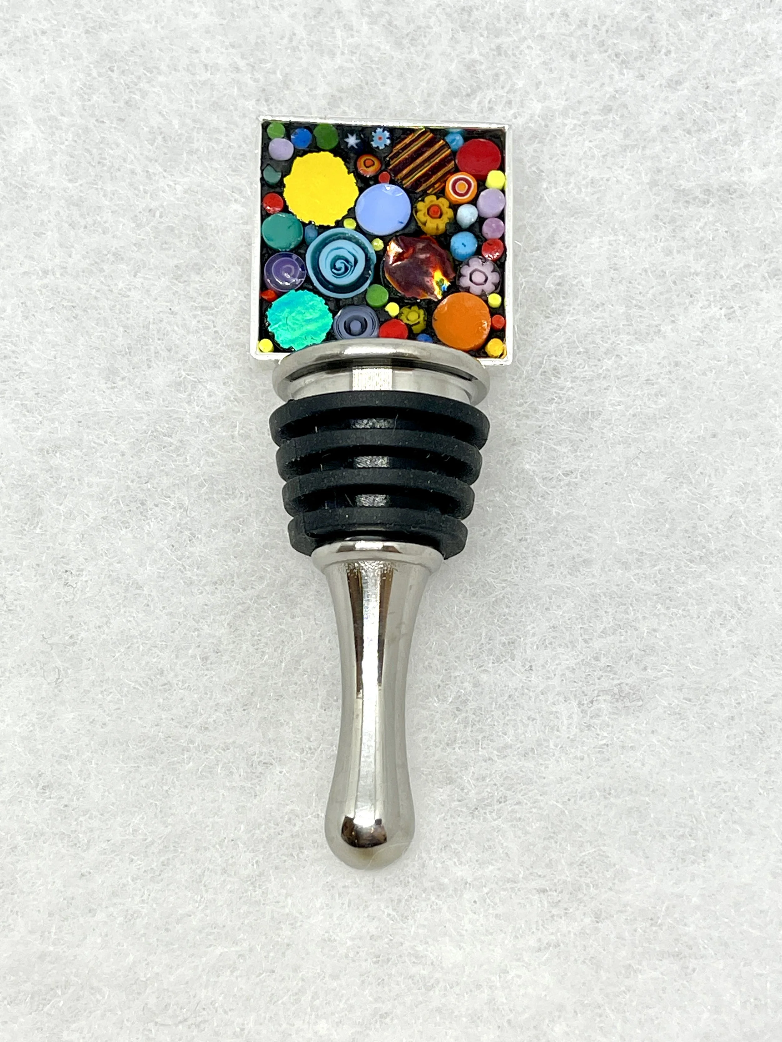 Multi Dot Square Bottle Stopper.JPG