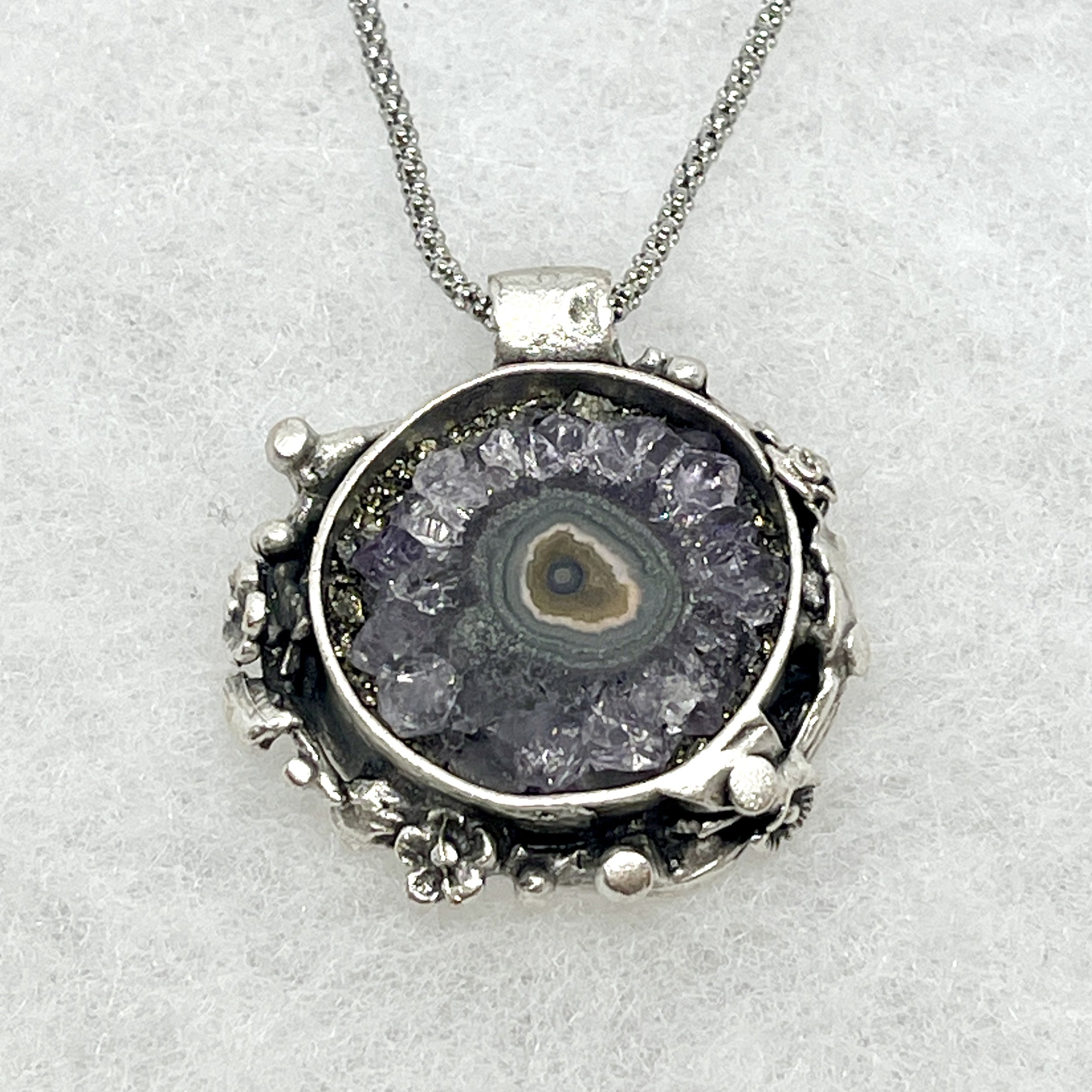 Stalactite Slice Pyrite Decorative Circle Necklace.jpeg