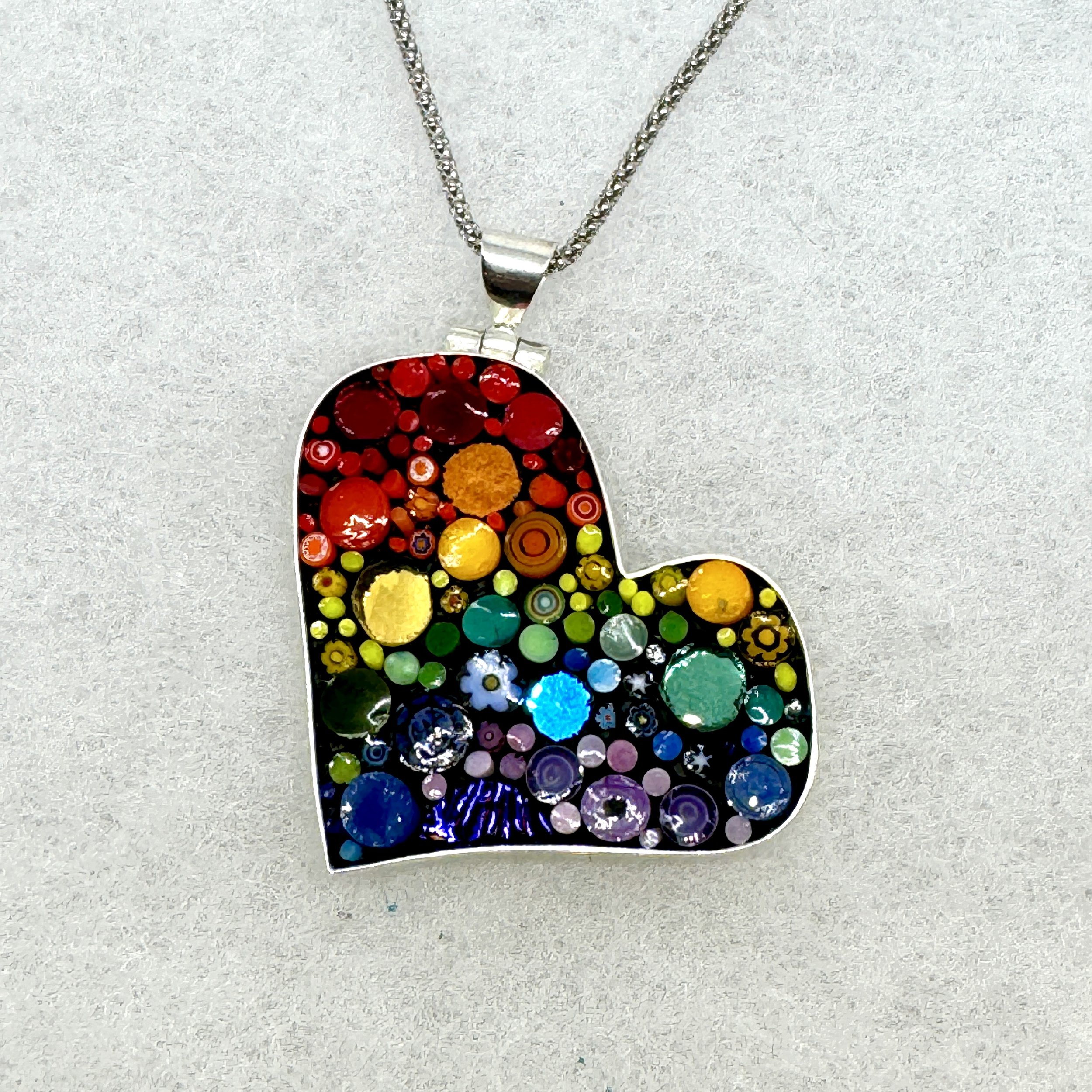 Happy Dot Rainbow Sideways Heart Necklace.jpeg
